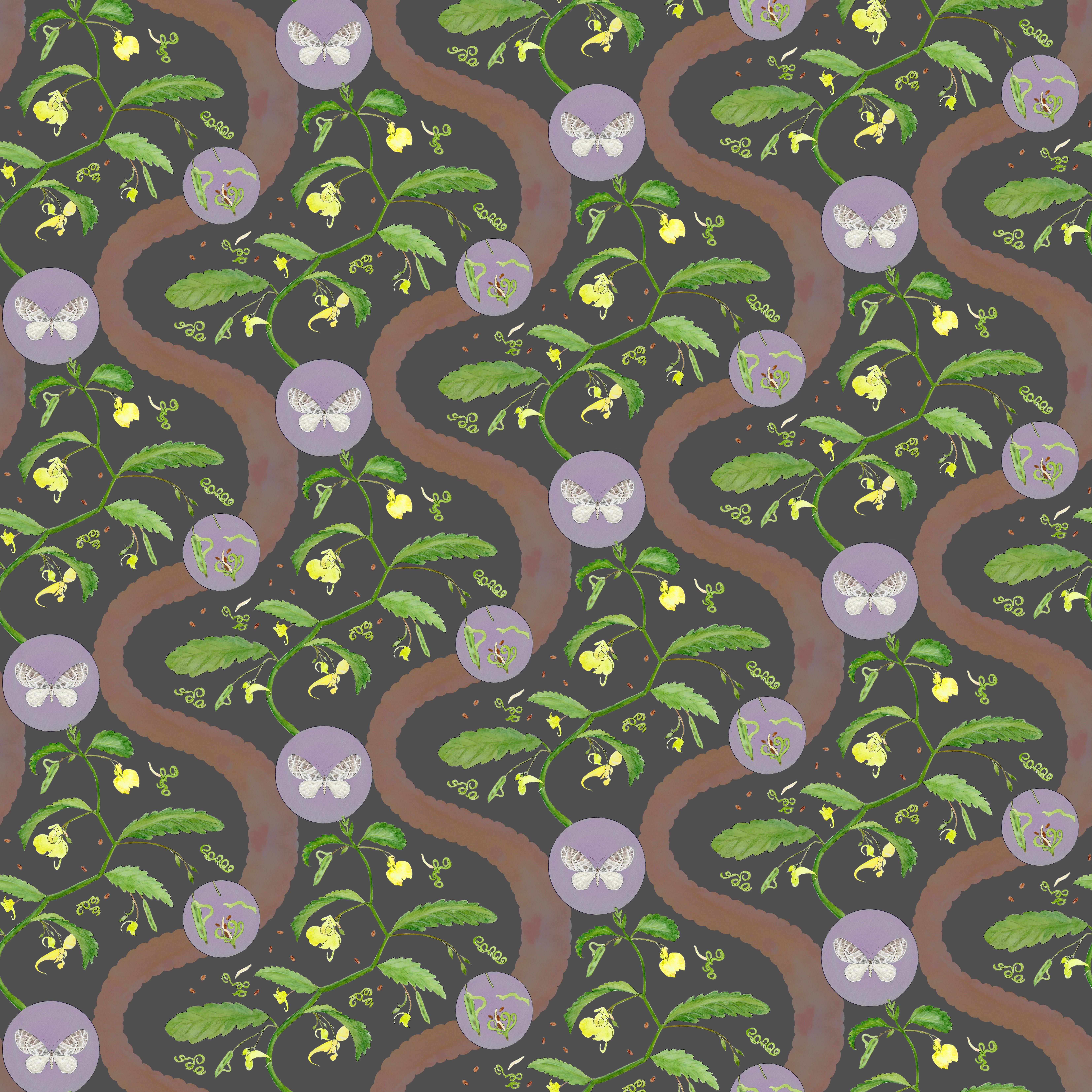 Other Borrowdale Balsam Wallpaper in Ancient Oak - Botanical, Nature, English Country For Sale