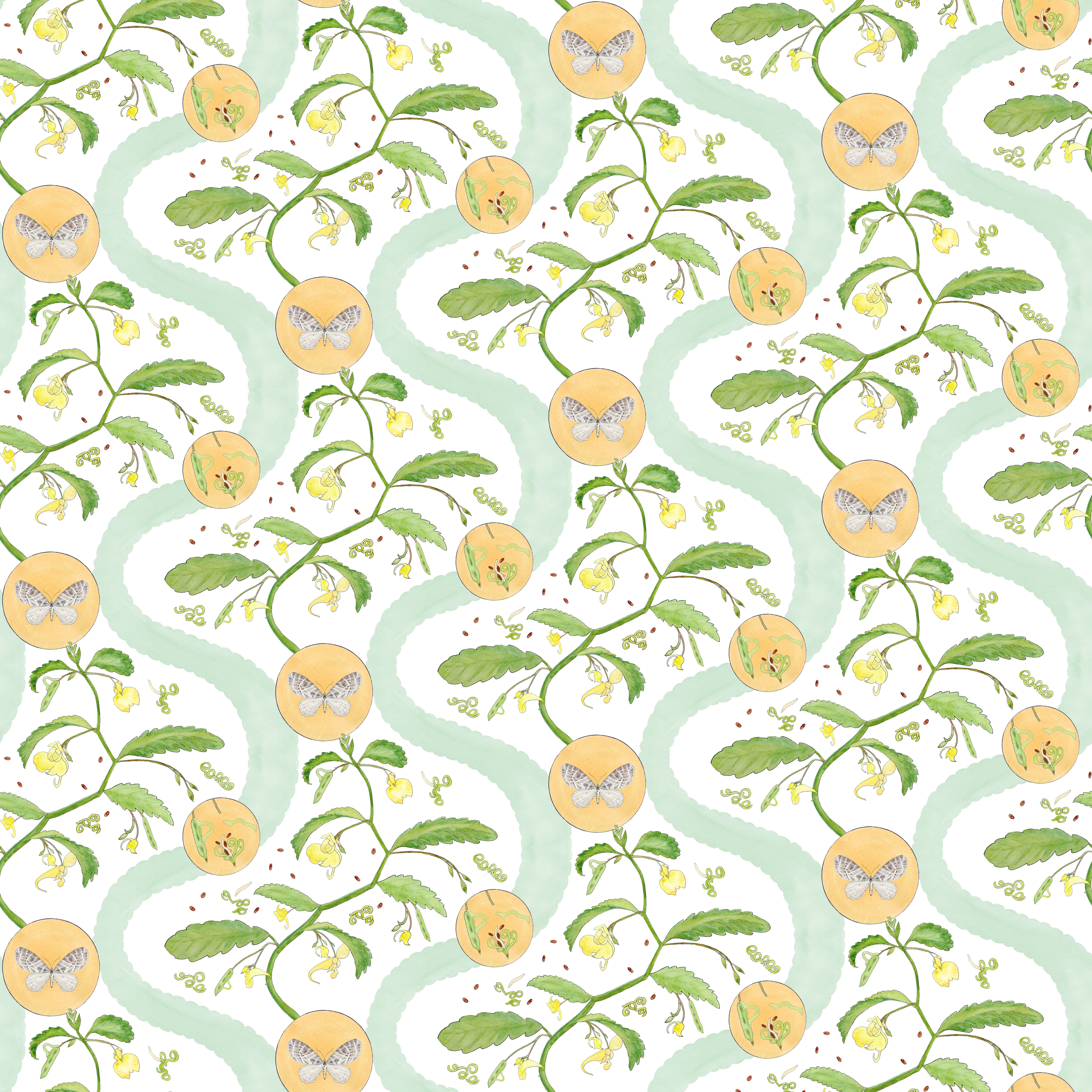 Other Borrowdale Balsam Wallpaper in Derwent Water - Botanical, Nature, English. For Sale