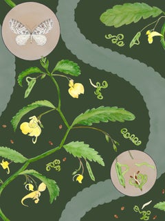 Borrowdale Balsam Wallpaper in Forest Fawn (small scale)