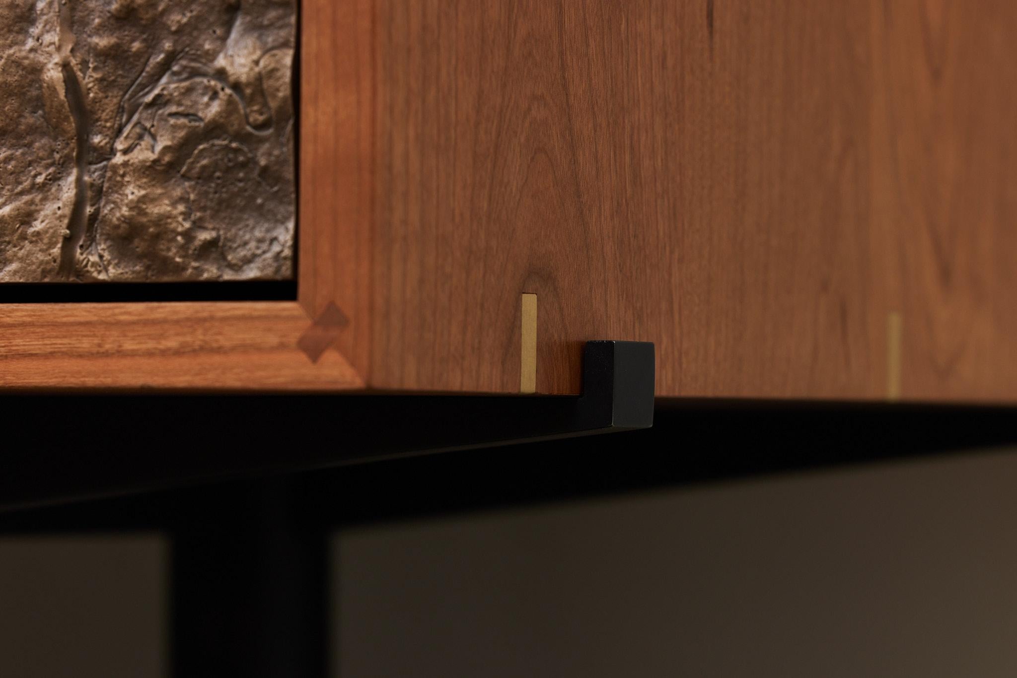 Blackened Borrowed Forms Credenza For Sale