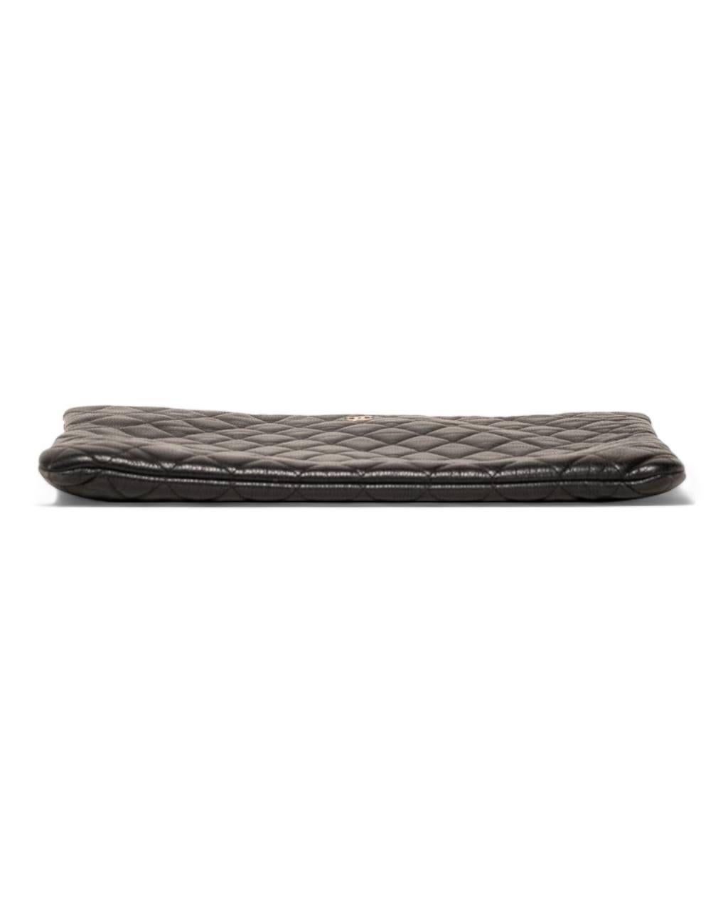Borsa A Mano Chanel Clutch Timeless Kaviar Nera im Angebot 5