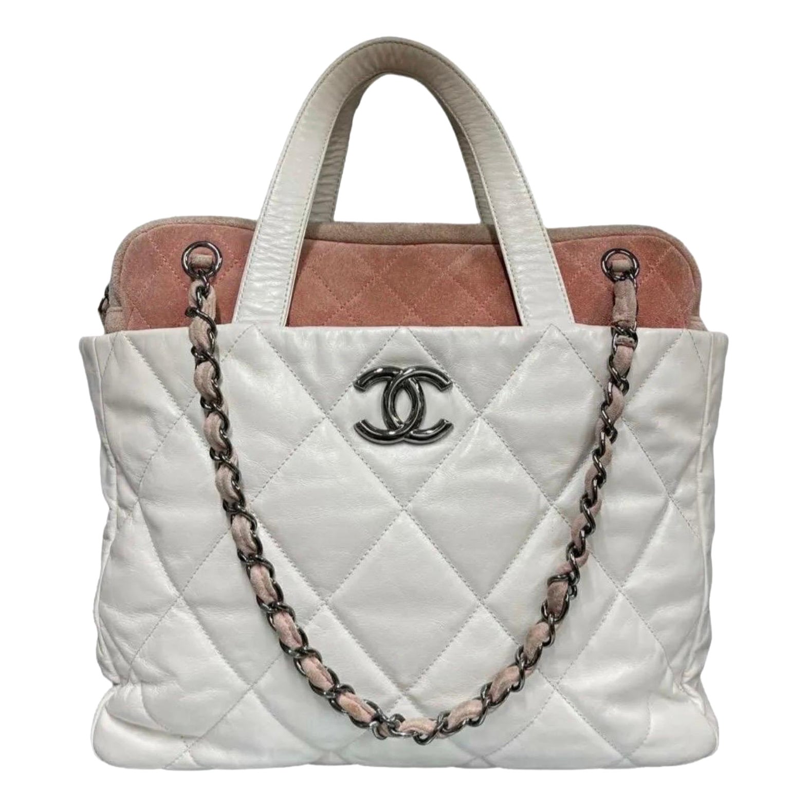 Borsa A Mano Chanel Portobello Bicolor Bianca 2008/2009 en venta