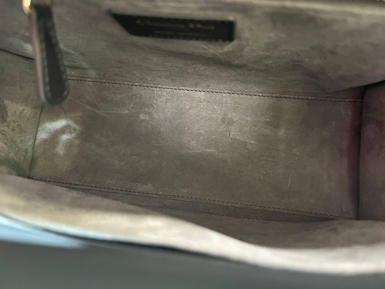 Borsa A Mano Dior Lady Medium Fur Grigia For Sale 12