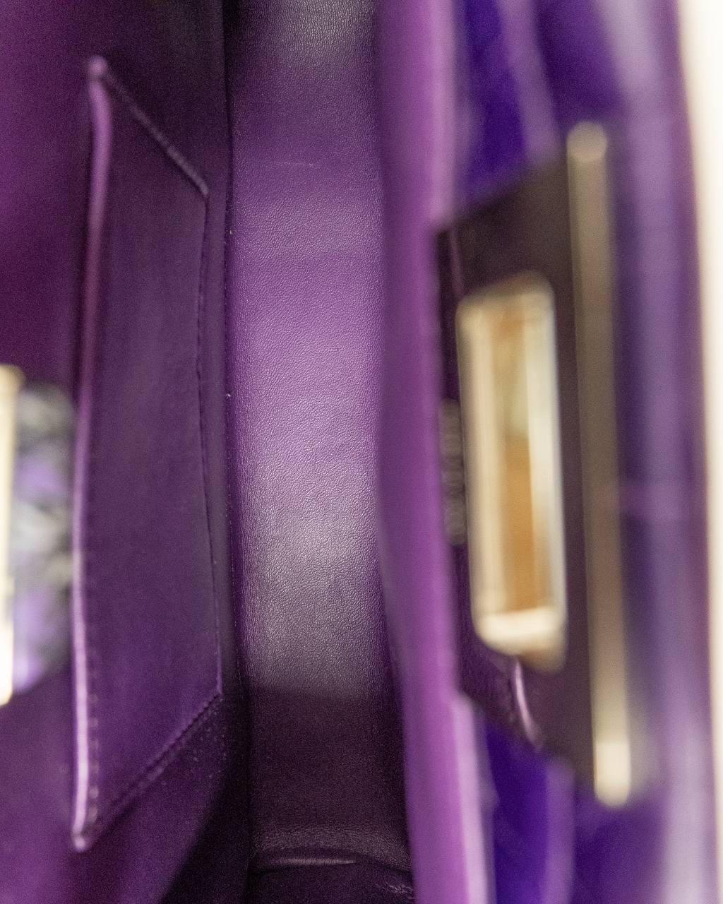 Borsa a mano Fendi Peekaboo Mini  Viola For Sale 7