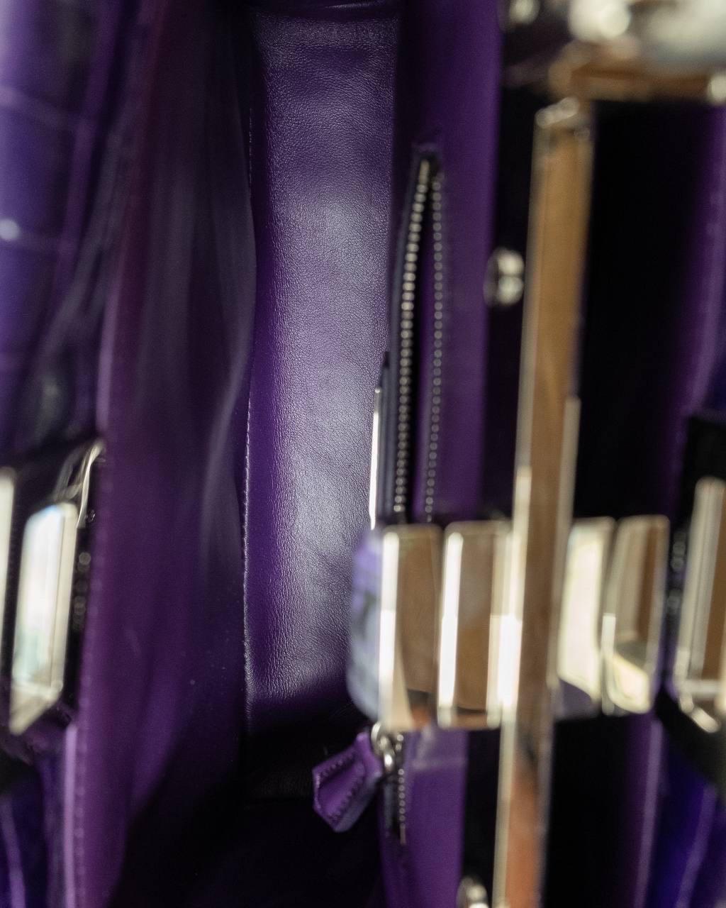 Borsa a mano Fendi Peekaboo Mini  Viola For Sale 9