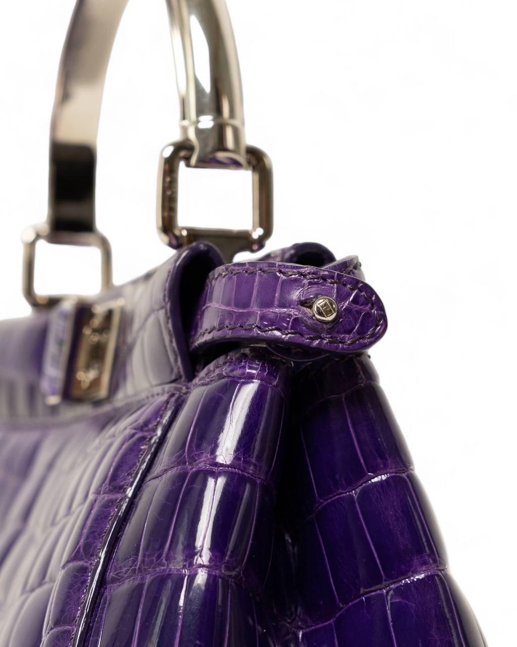 Women's Borsa a mano Fendi Peekaboo Mini  Viola For Sale