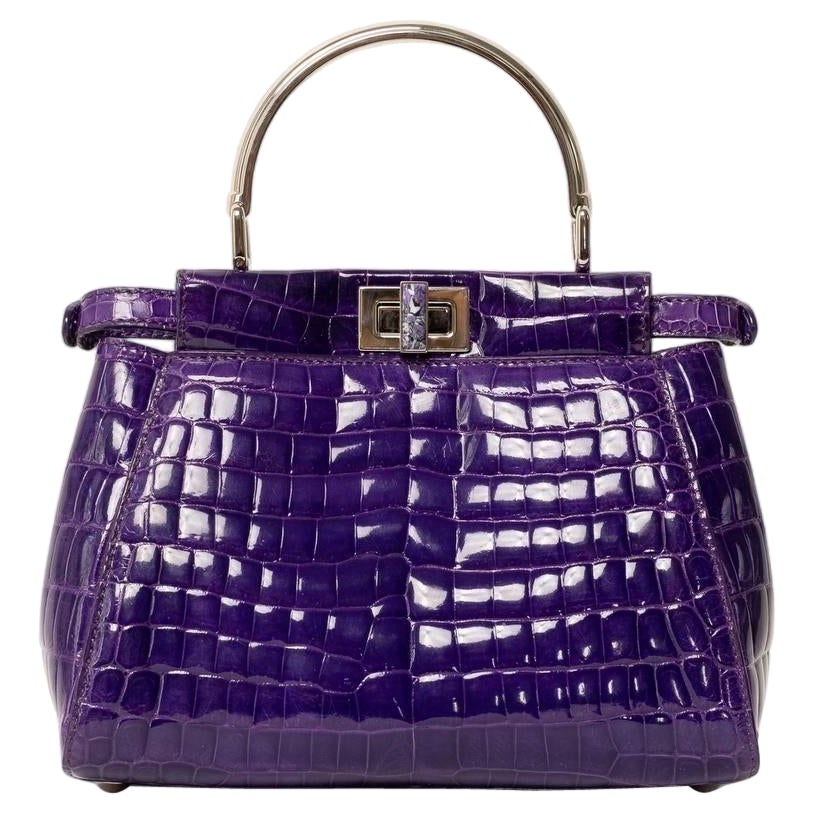 Borsa a mano Fendi Peekaboo Mini  Viola