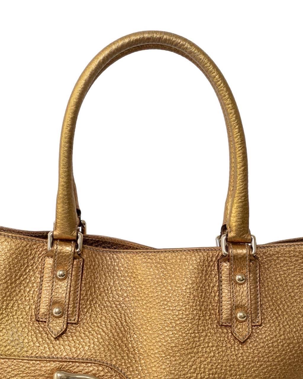 Borsa A Mano Gucci Hasler mors de cheval Oro Bon état - En vente à Torre Del Greco, IT