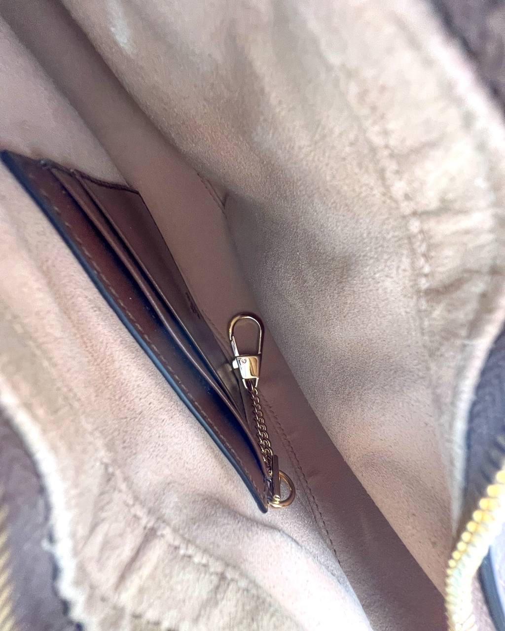 Borsa A Mano Gucci Mezzaluna GG Supreme Marrone 6