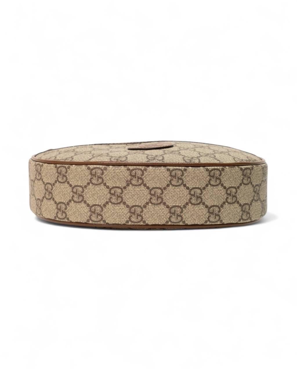 Borsa A Mano Gucci Mezzaluna GG Supreme Marrone 3
