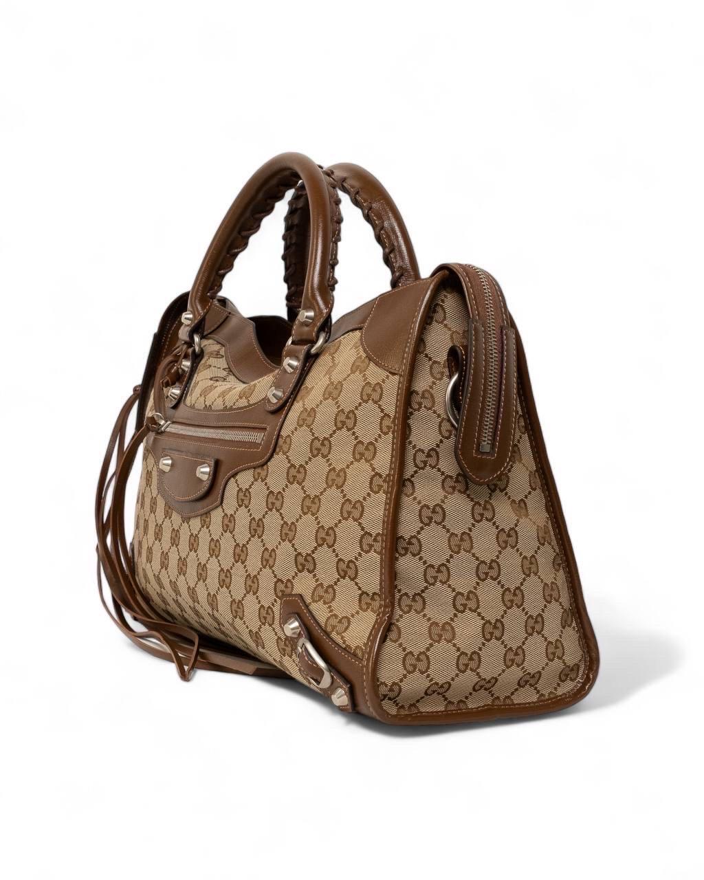 Borsa a Mano Gucci x Balenciaga City GG Supreme 1