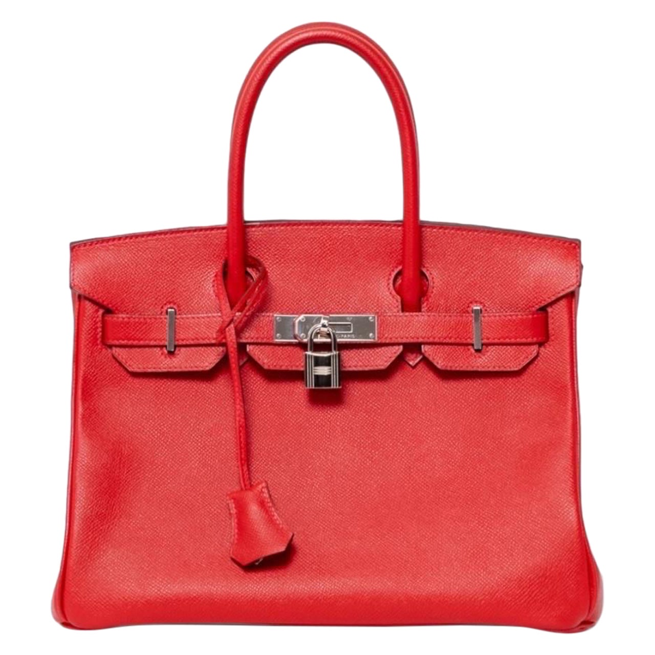 Borsa a mano Hermès Birkin 30 Epsom Rouge Casaque