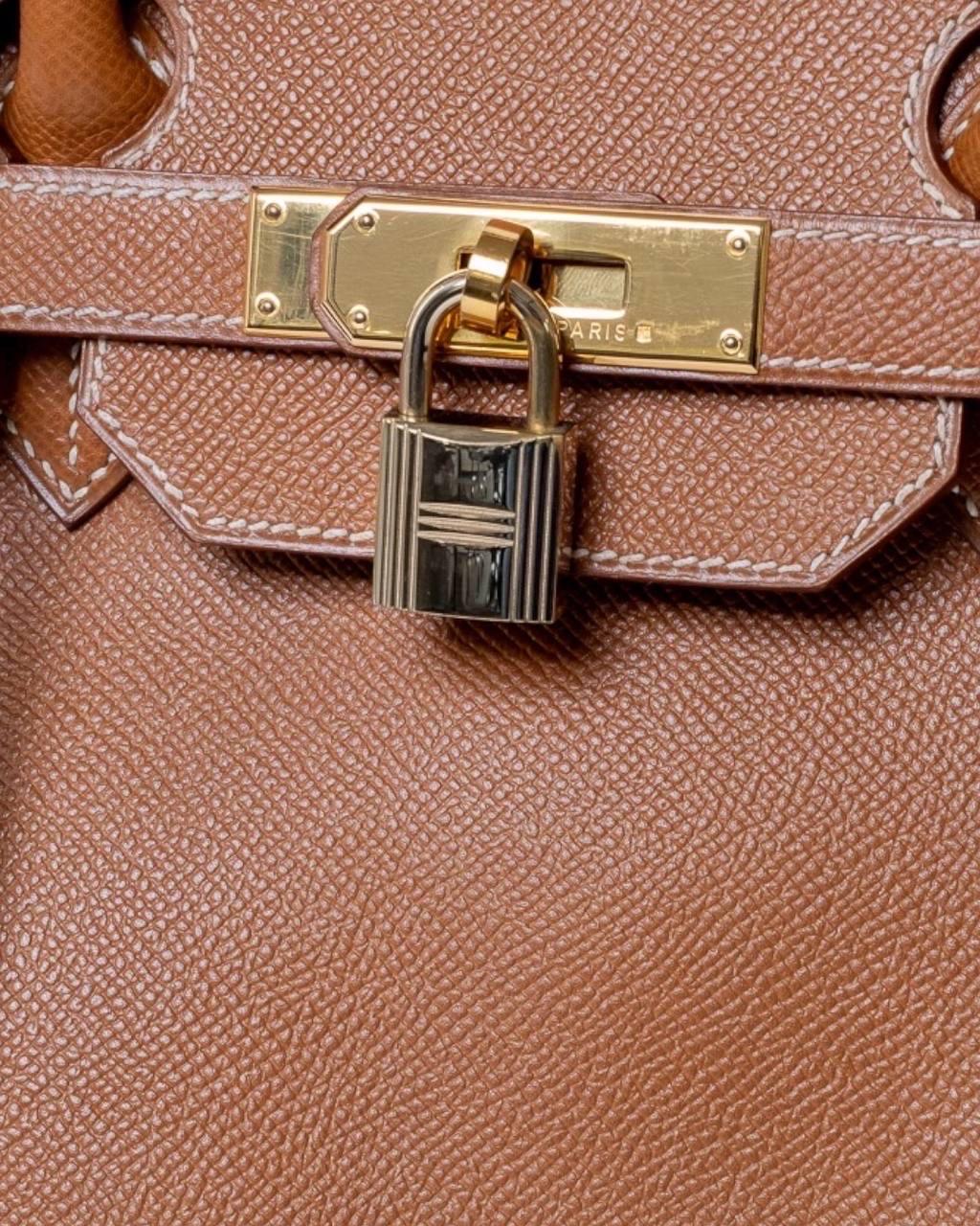 Borsa A Mano Hermès Birkin 35 Epsom Gold For Sale 3
