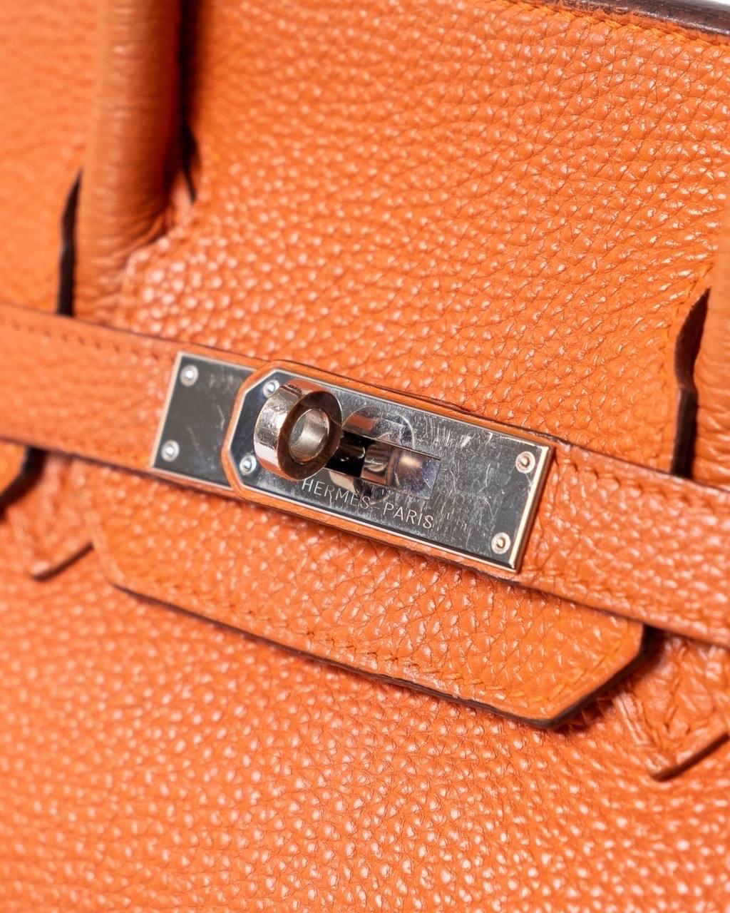 Borsa a Mano Hermès Sac Birkin 30 Togo Potiron Orange 5