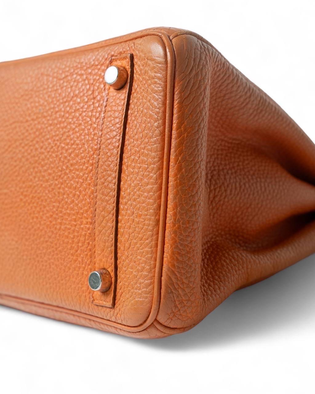 Borsa a Mano Hermès Sac Birkin 30 Togo Potiron Orange 7