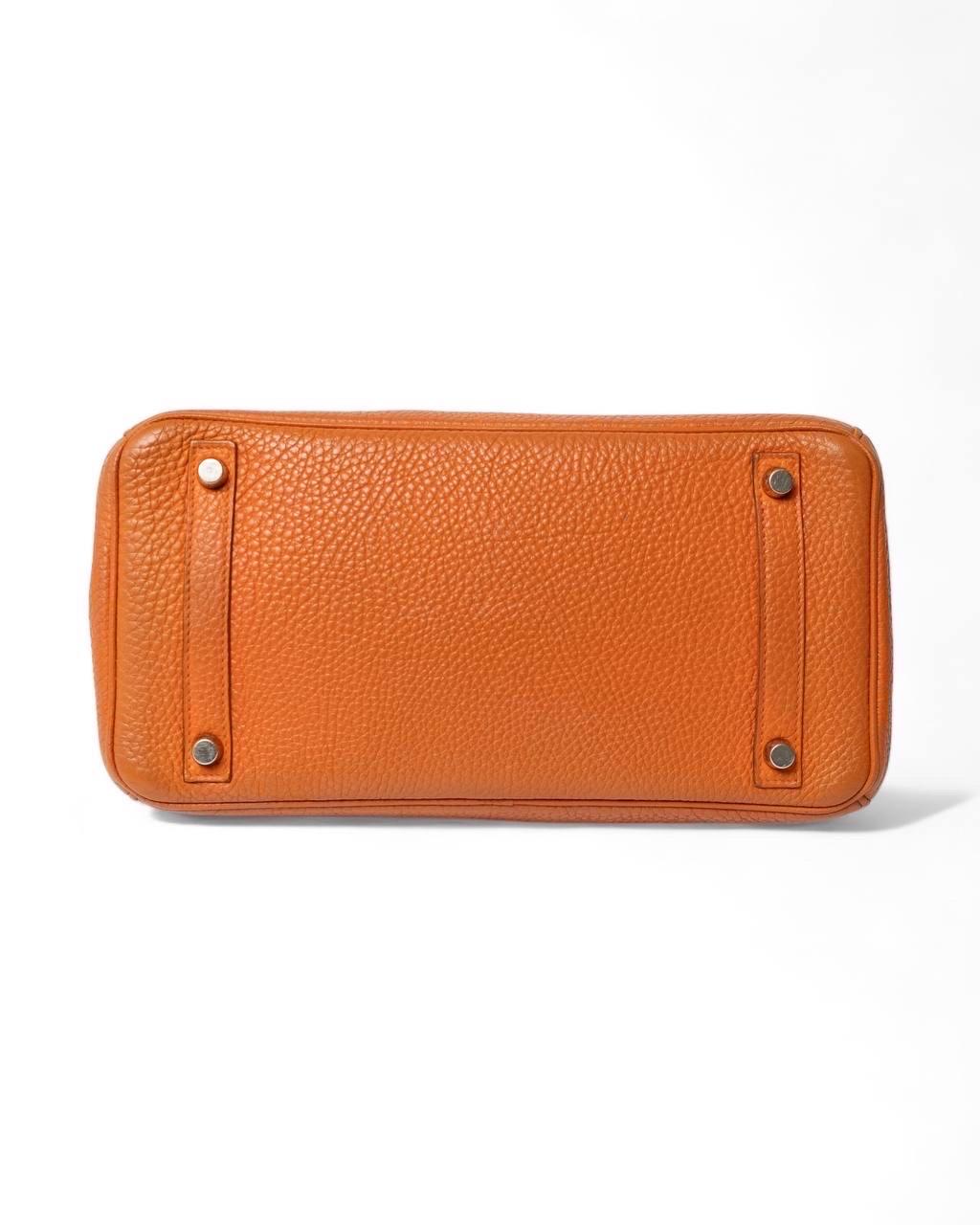 Borsa a Mano Hermès Sac Birkin 30 Togo Potiron Orange 9