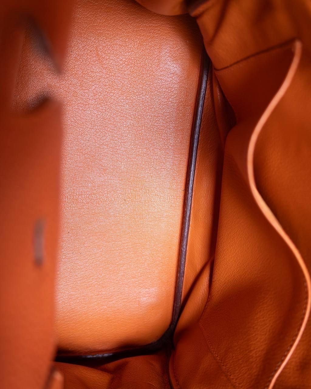 Borsa a Mano Hermès Sac Birkin 30 Togo Potiron Orange 10