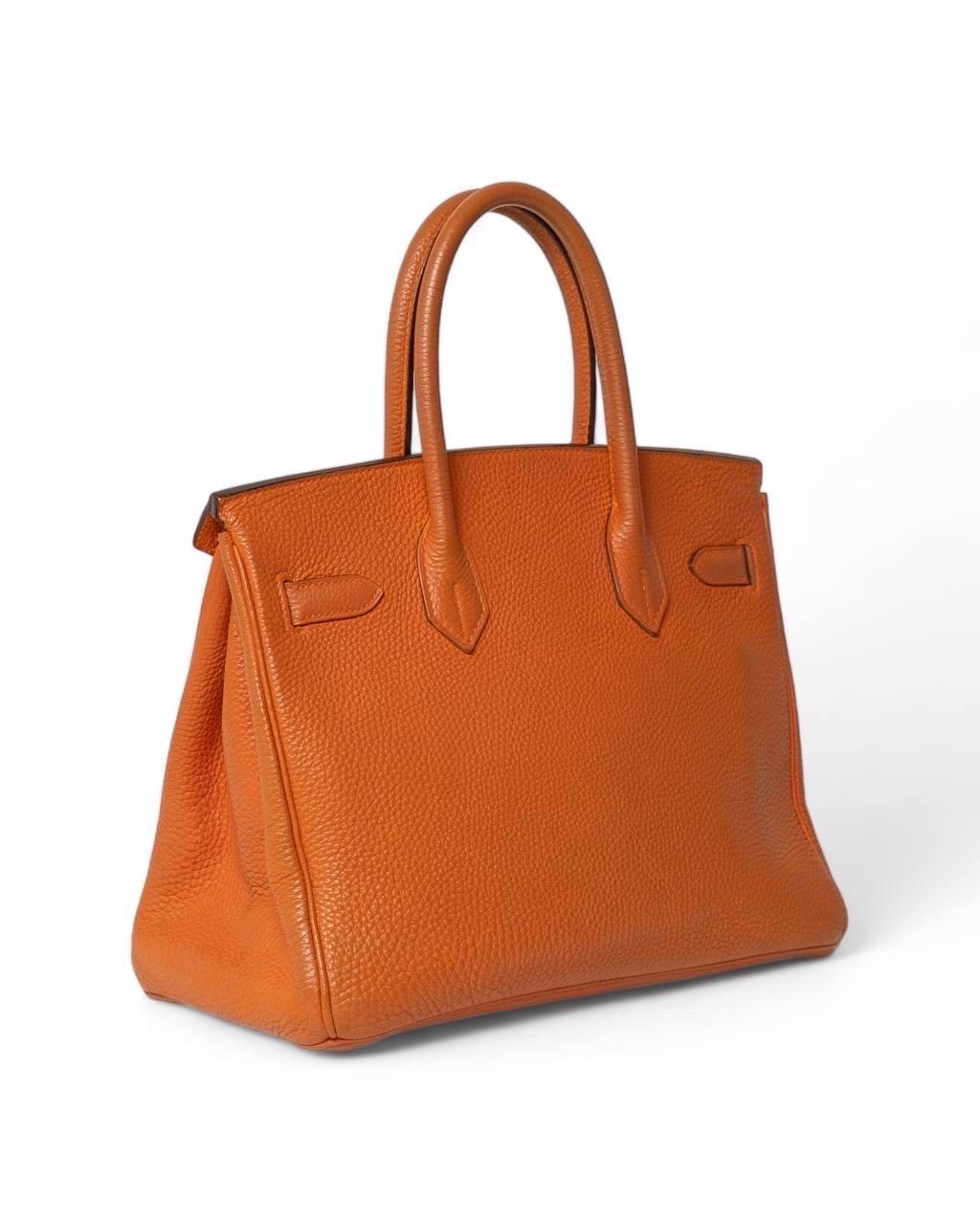 Borsa a Mano Hermès Sac Birkin 30 Togo Potiron Orange 1