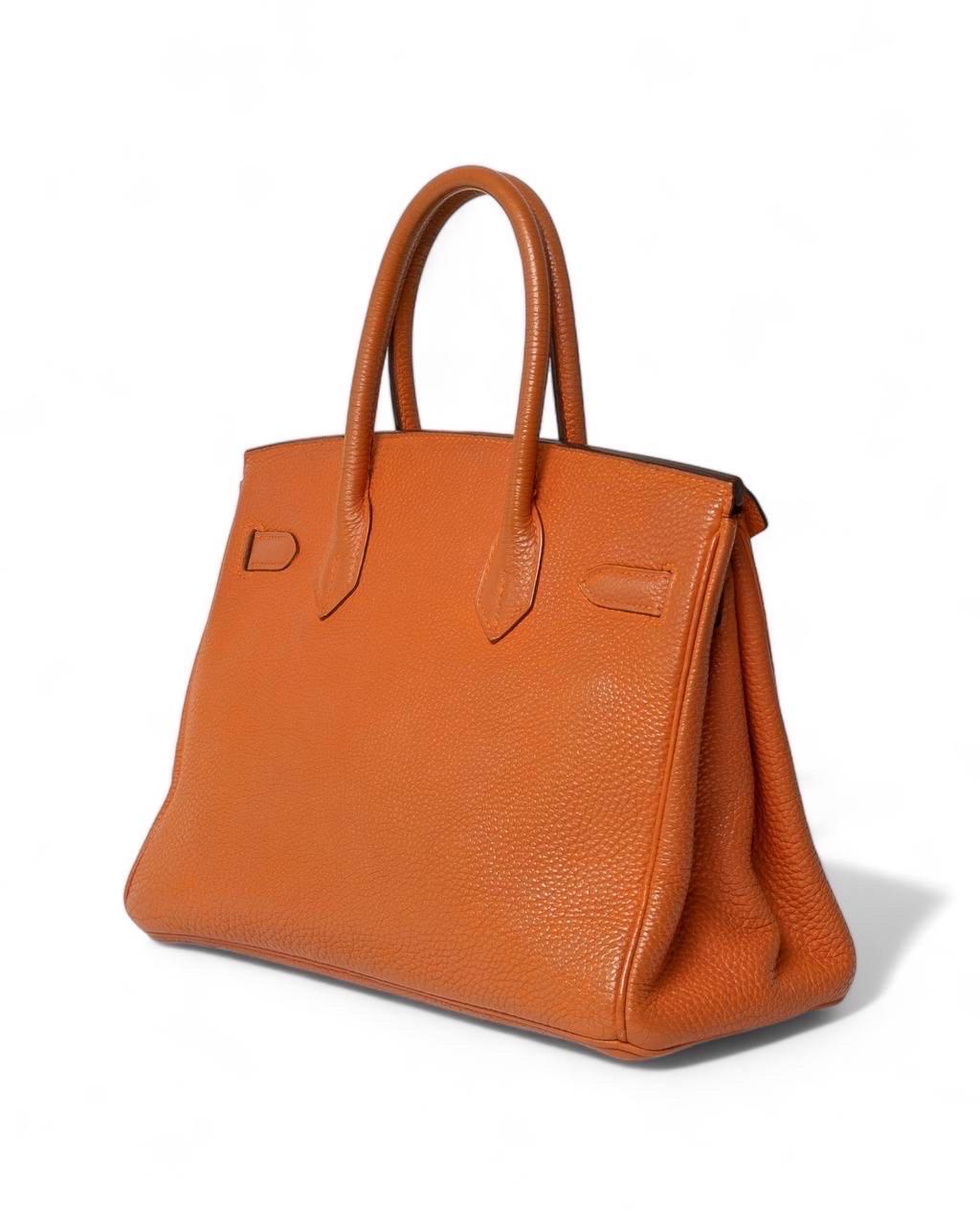 Borsa a Mano Hermès Sac Birkin 30 Togo Potiron Orange 2