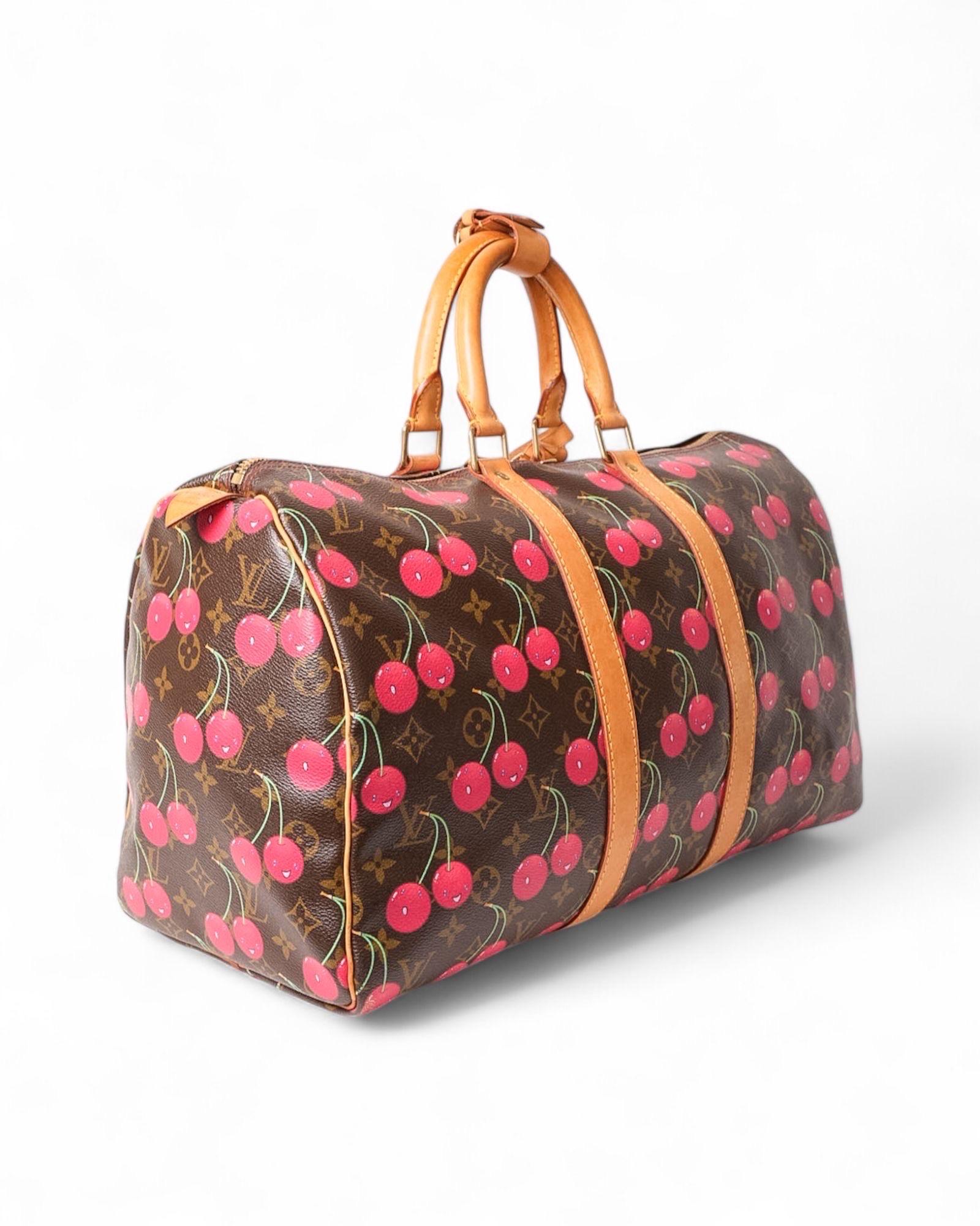 Borsa a Mano Louis Vuitton Keepall 45 Monogram Cerises 5
