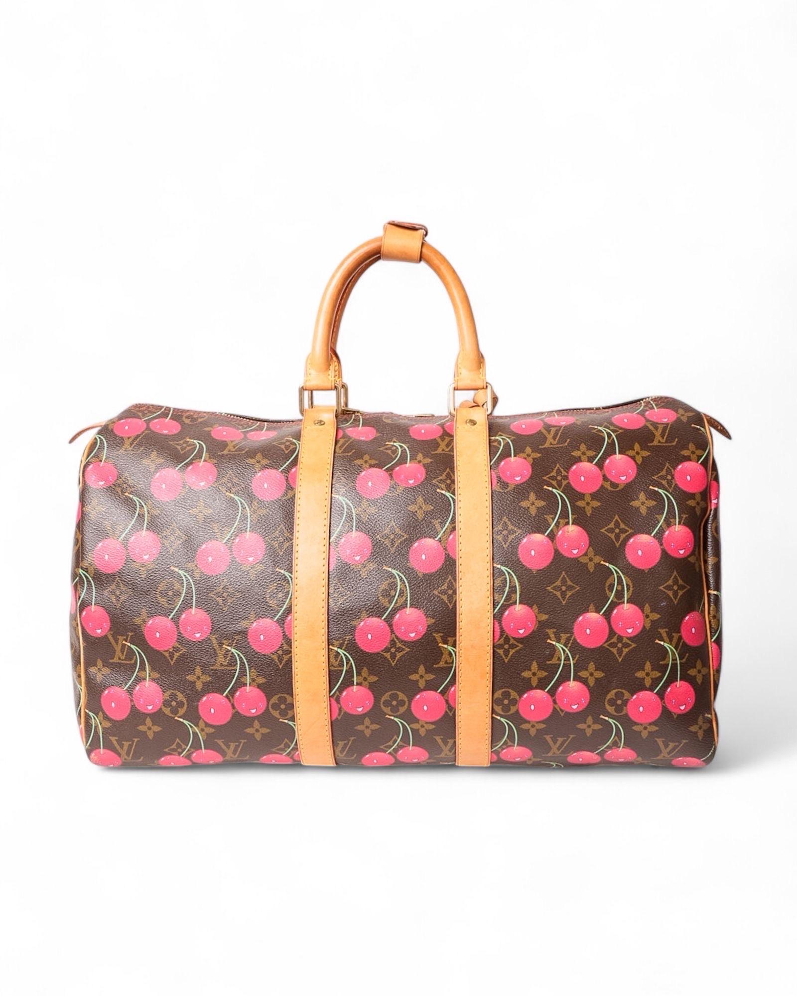 Borsa a Mano Louis Vuitton Keepall 45 Monogram Cerises 3