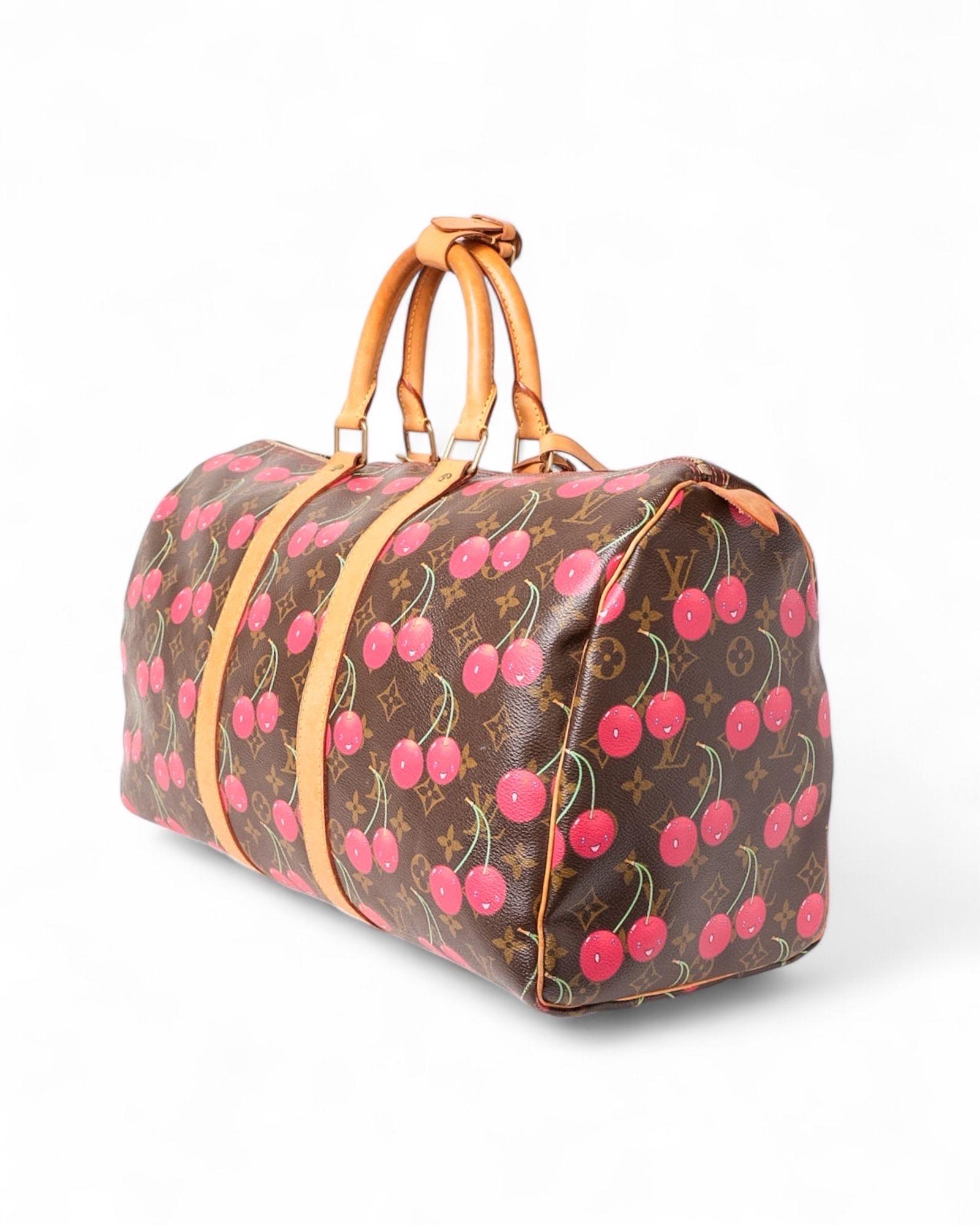 Borsa a Mano Louis Vuitton Keepall 45 Monogram Cerises 4