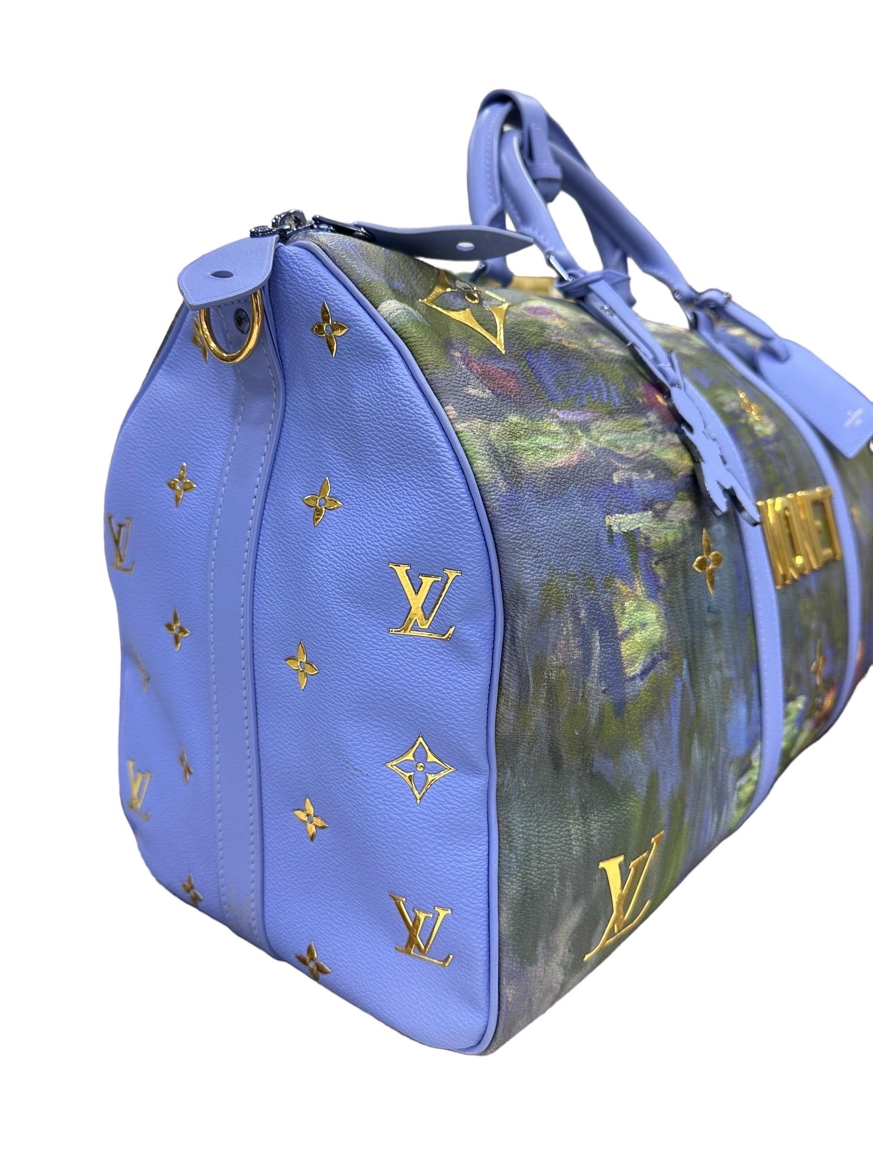 Borsa A Mano Louis Vuitton Keepall 50 Bandouliére Master Collection Monet L.E. en vente 1