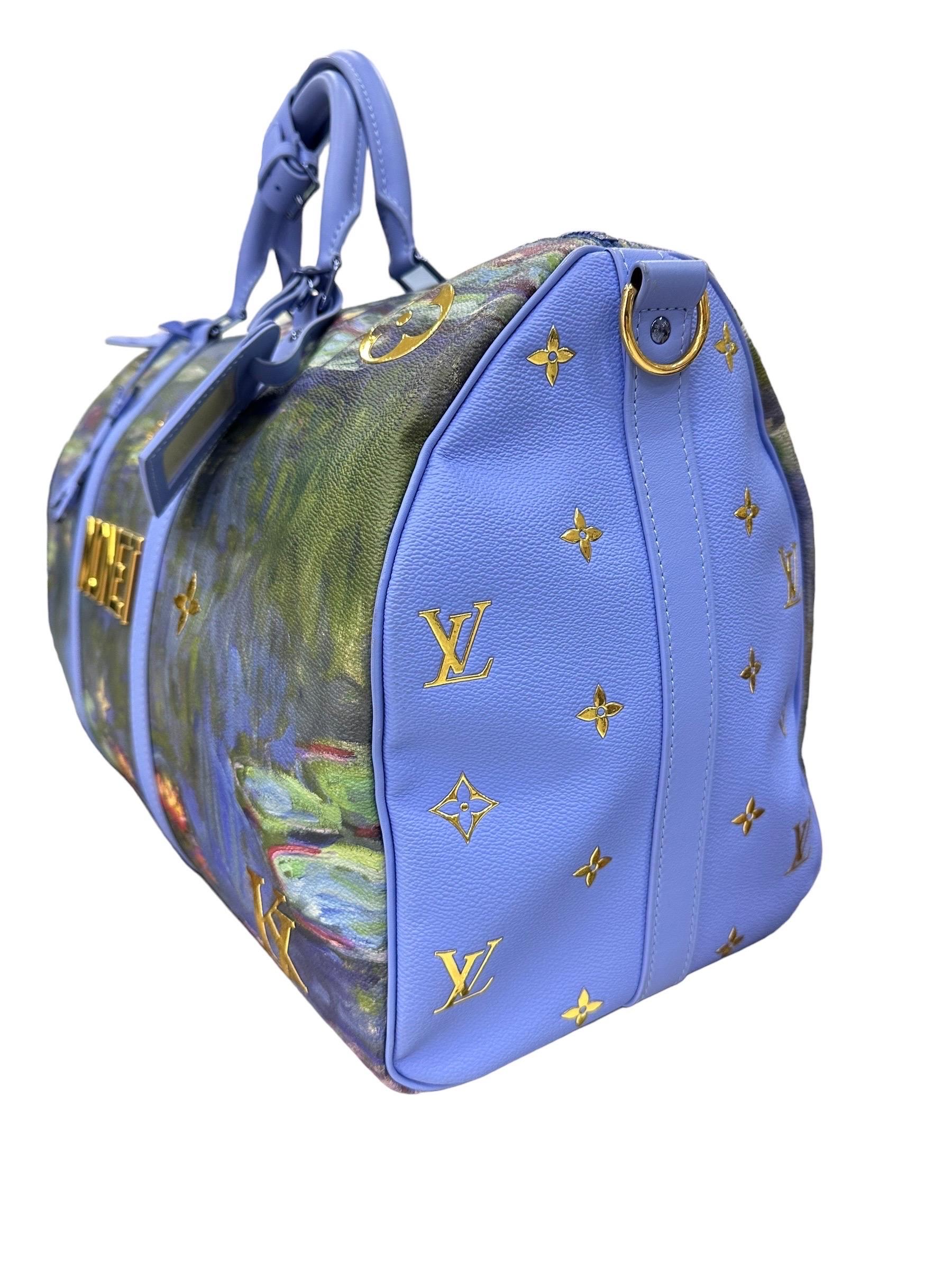 Borsa A Mano Louis Vuitton Keepall 50 Bandouliére Master Collection Monet L.E. en vente 3