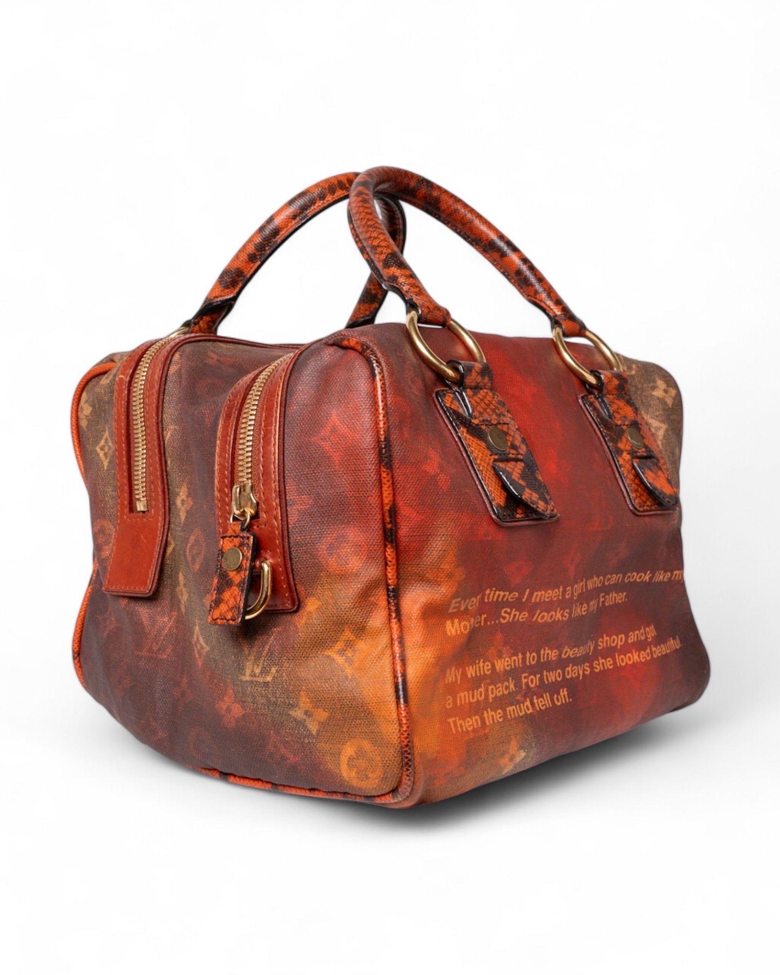 Brown Borsa a mano Louis Vuitton Man Crazy MM Monogram Rossa For Sale