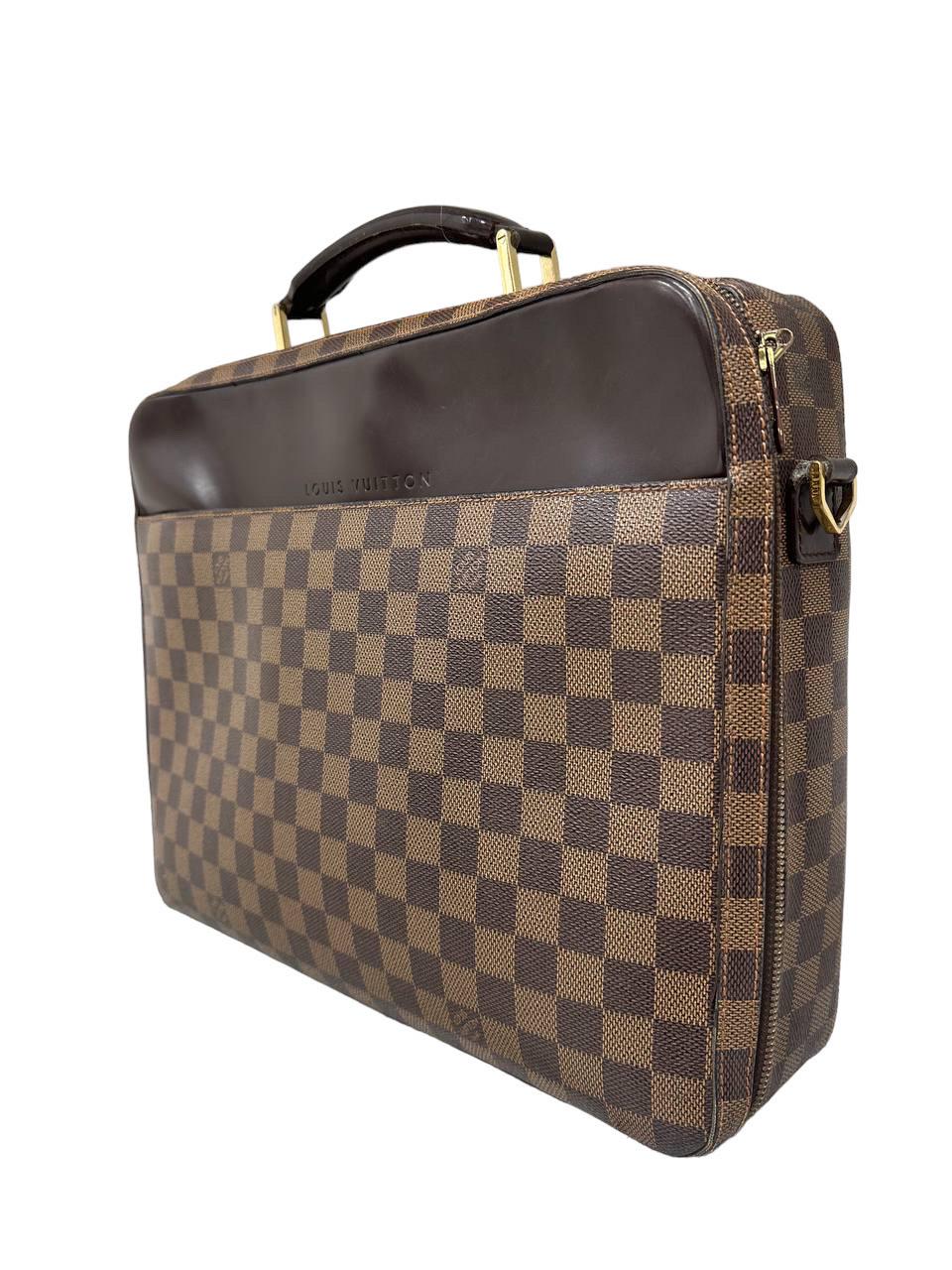 Noir Borsa A Mano Louis Vuitton Sabana GM Damier ébène en vente