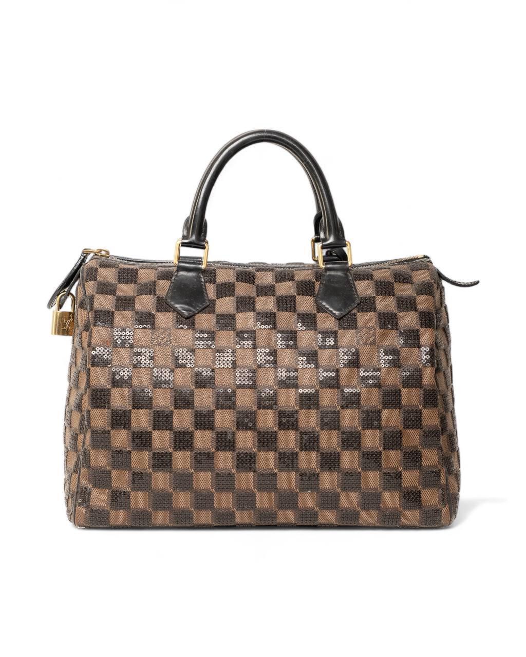 Black Borsa A Mano Louis Vuitton Speedy 30 Damier Paillettes L.E. For Sale