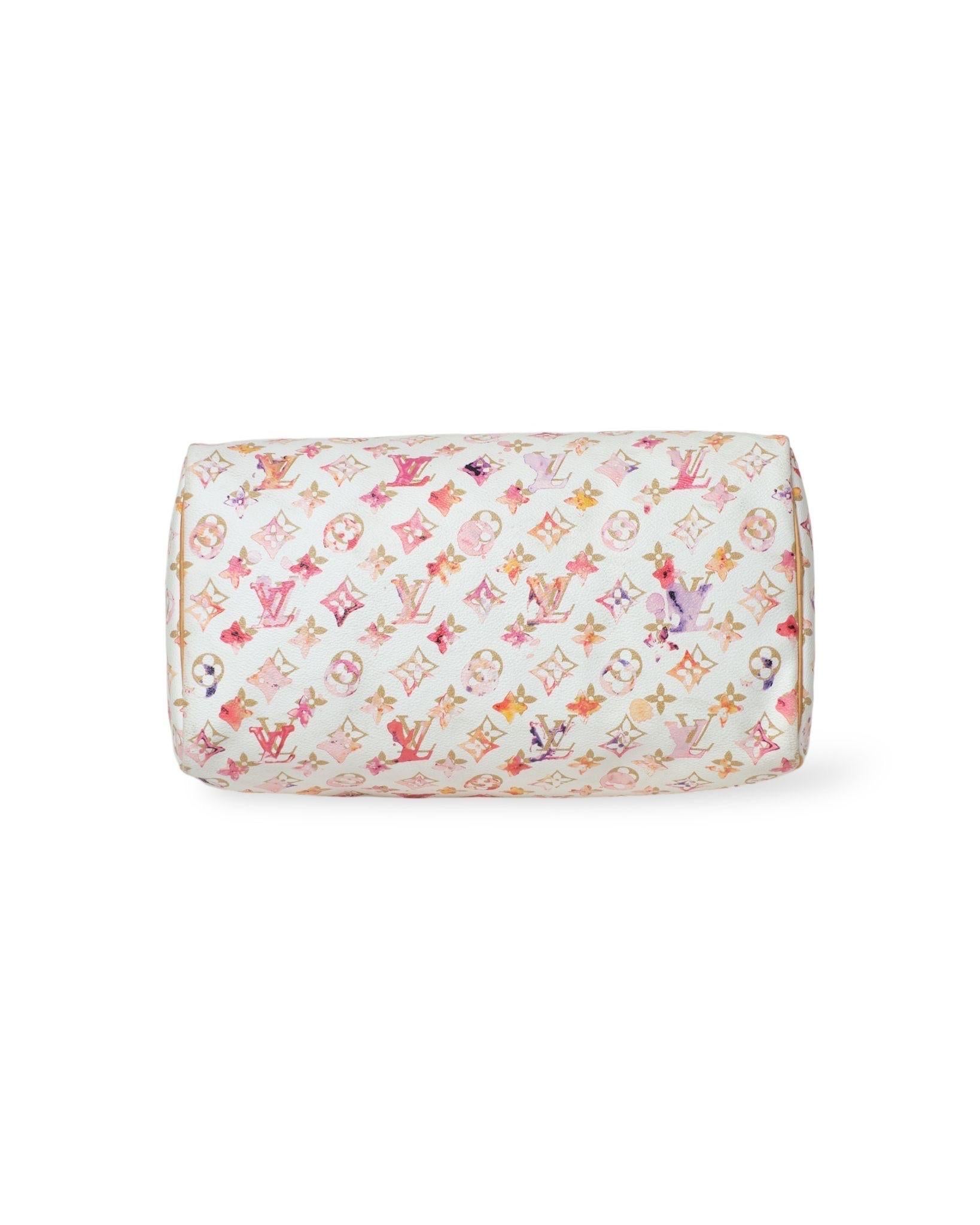 Borsa a mano Louis Vuitton Speedy 35 Monogram Aquarelle 7