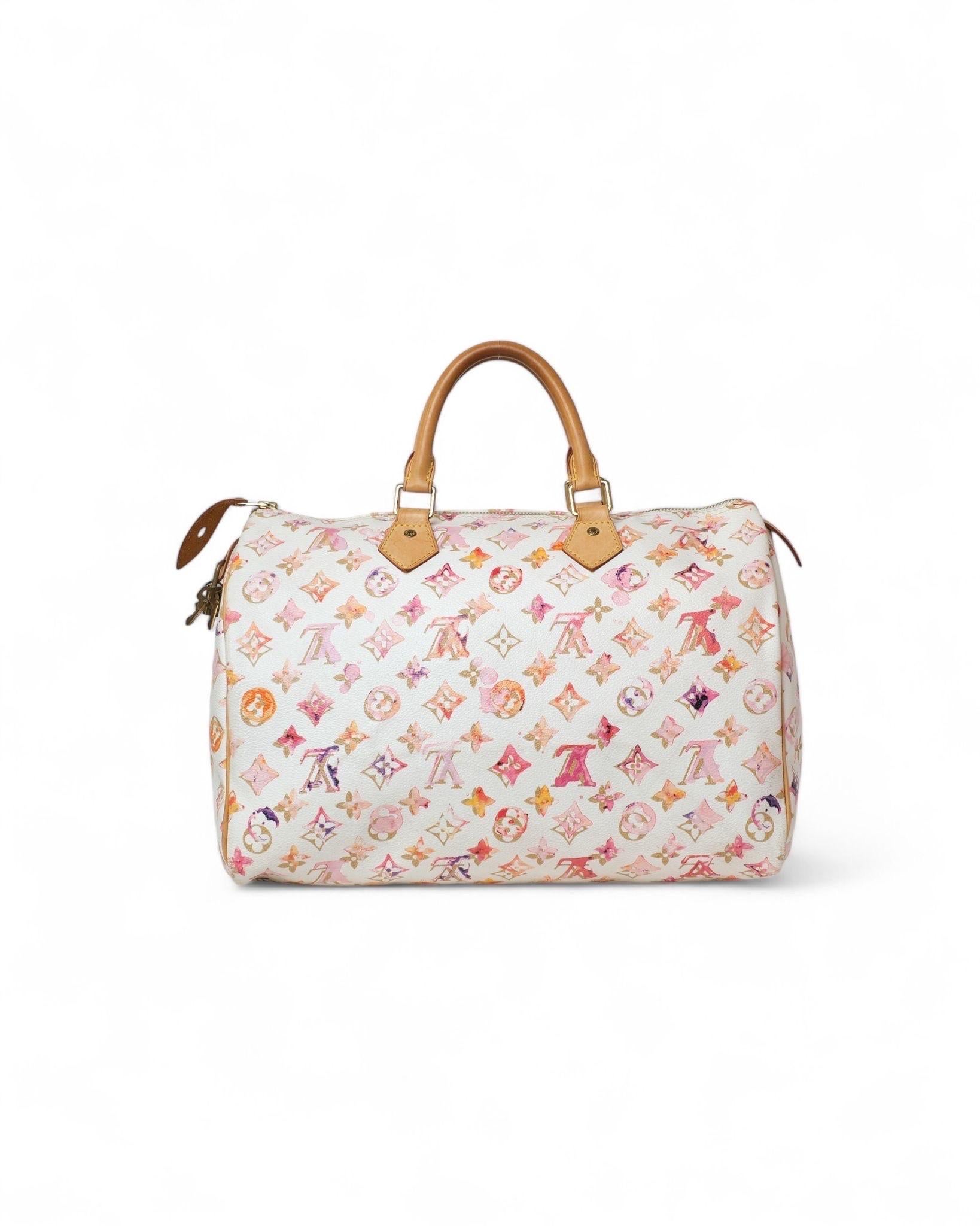Borsa a mano Louis Vuitton Speedy 35 Monogram Aquarelle 1