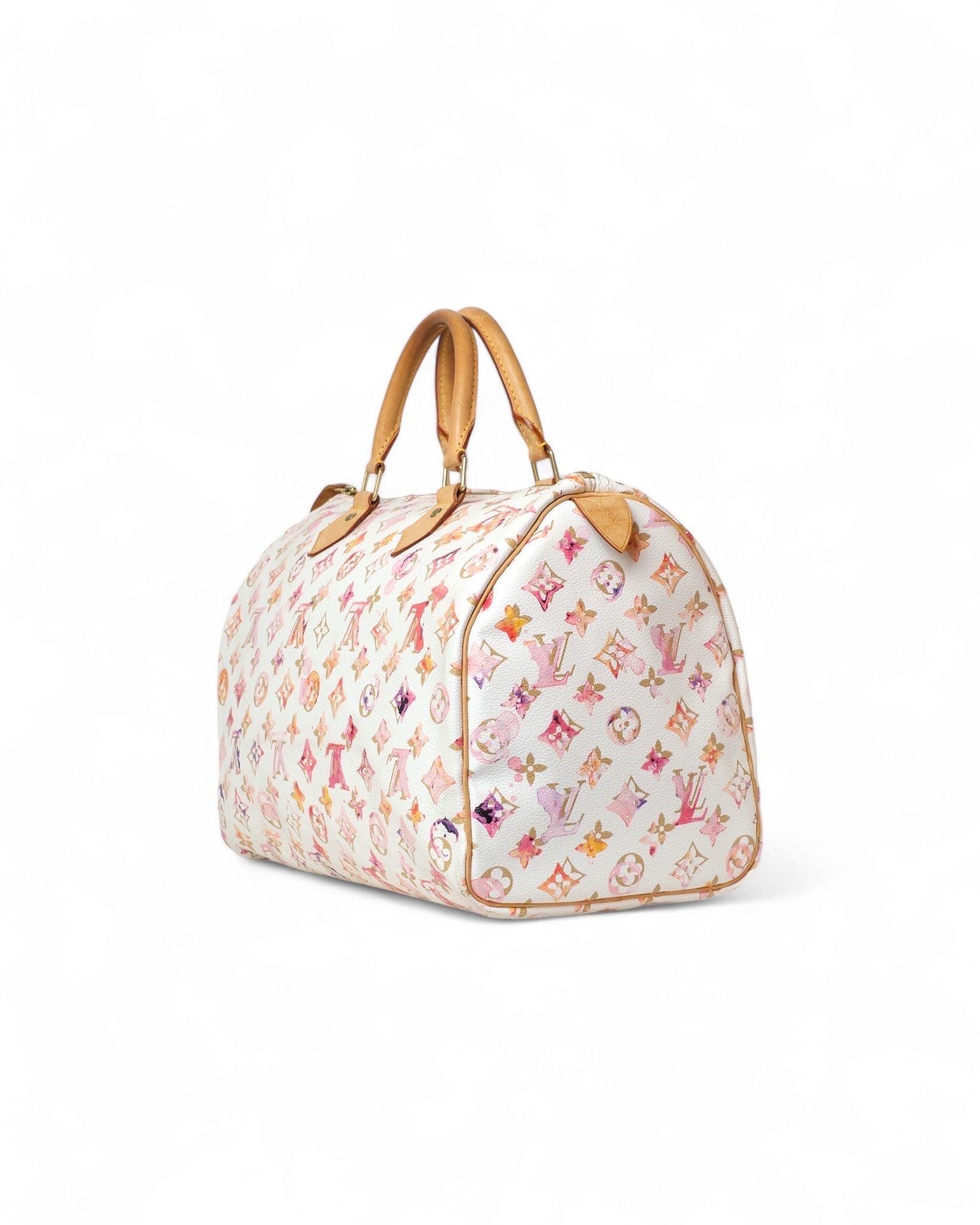 Borsa a mano Louis Vuitton Speedy 35 Monogram Aquarelle 2