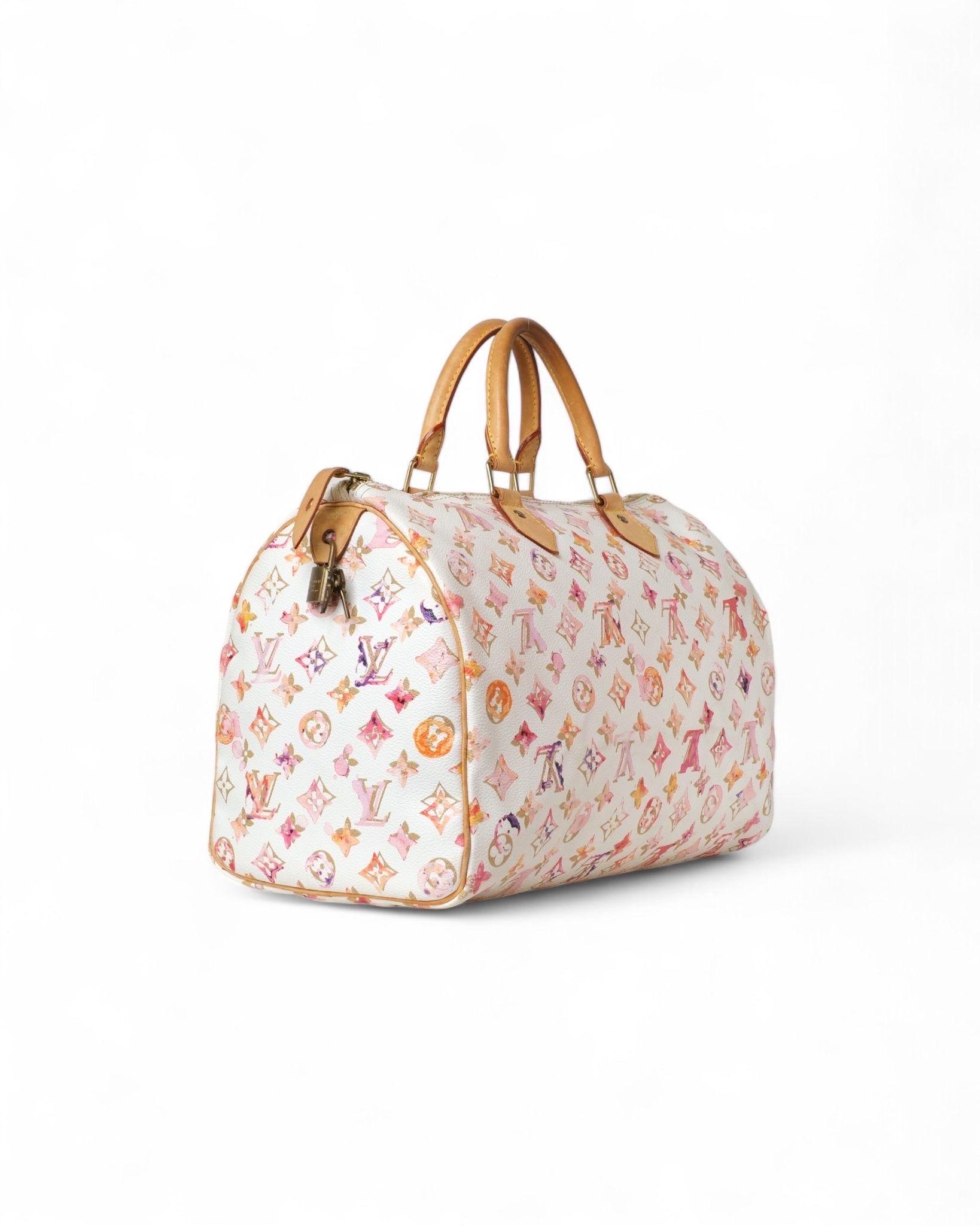 Borsa a mano Louis Vuitton Speedy 35 Monogram Aquarelle 3