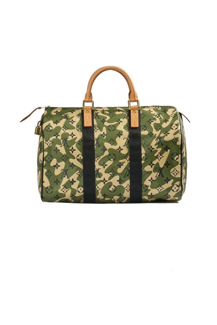Louis Vuitton Monogramouflage Speedy 35 X Takashi Murakami Bag For Sale 1