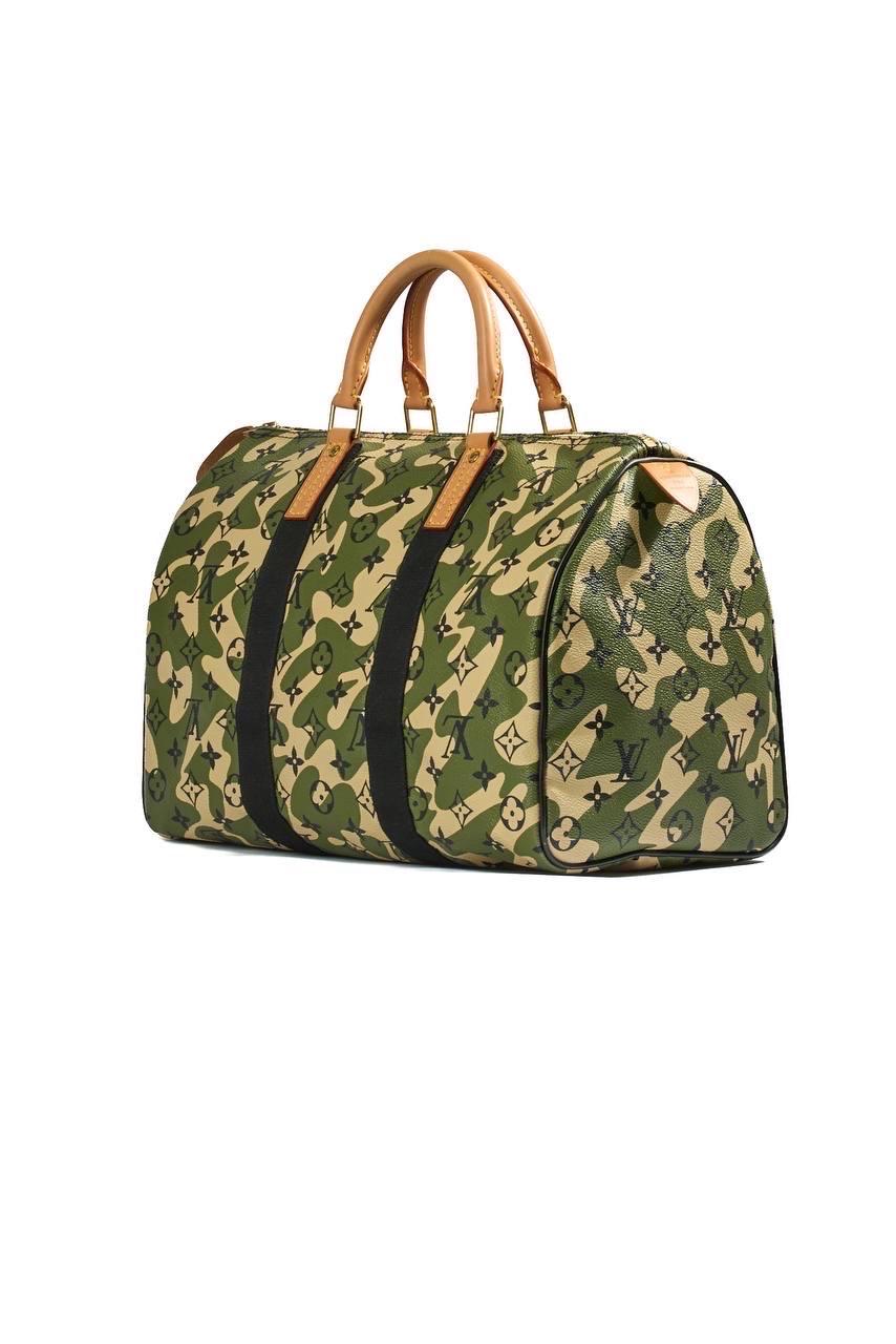 Louis Vuitton Monogramouflage Speedy 35 X Takashi Murakami Bag For Sale 2