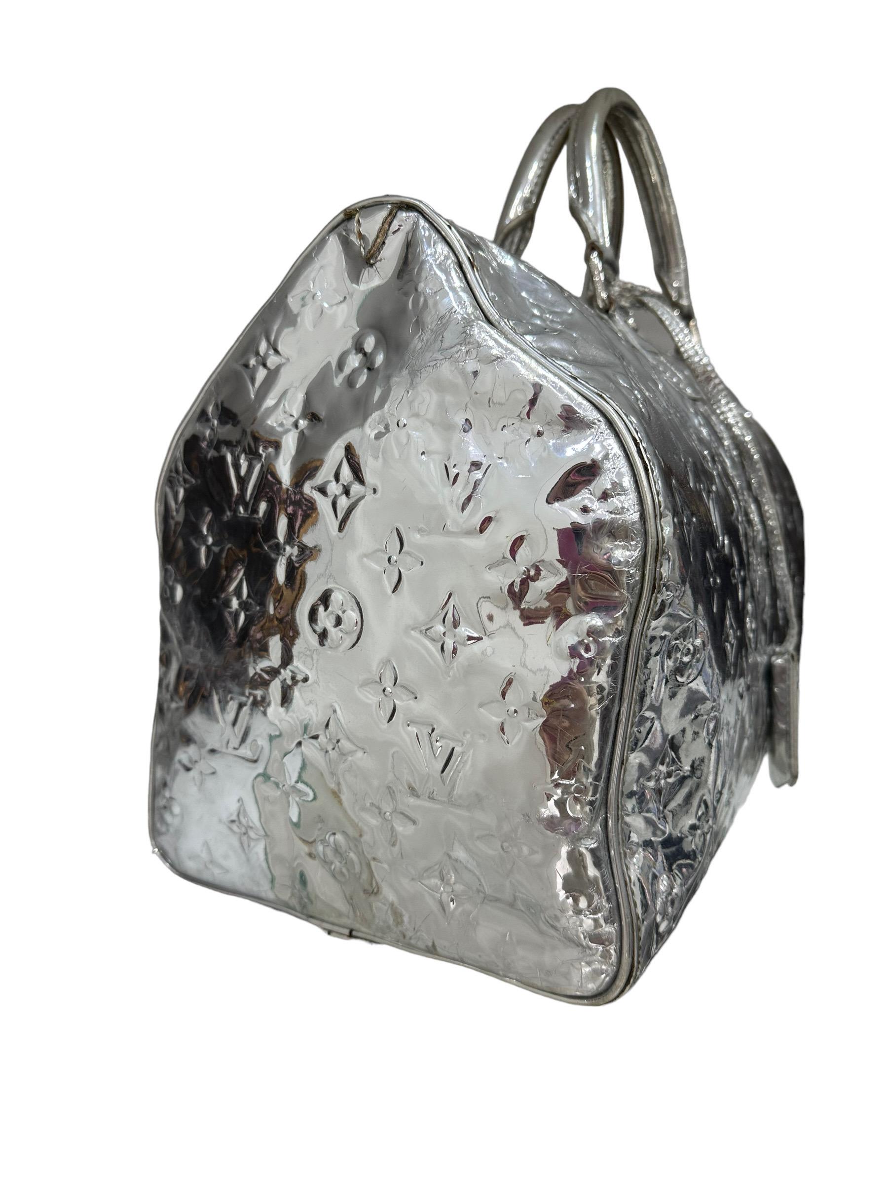 Borsa A Mano Louis Vuitton Speedy Miroir Argento 2008 6