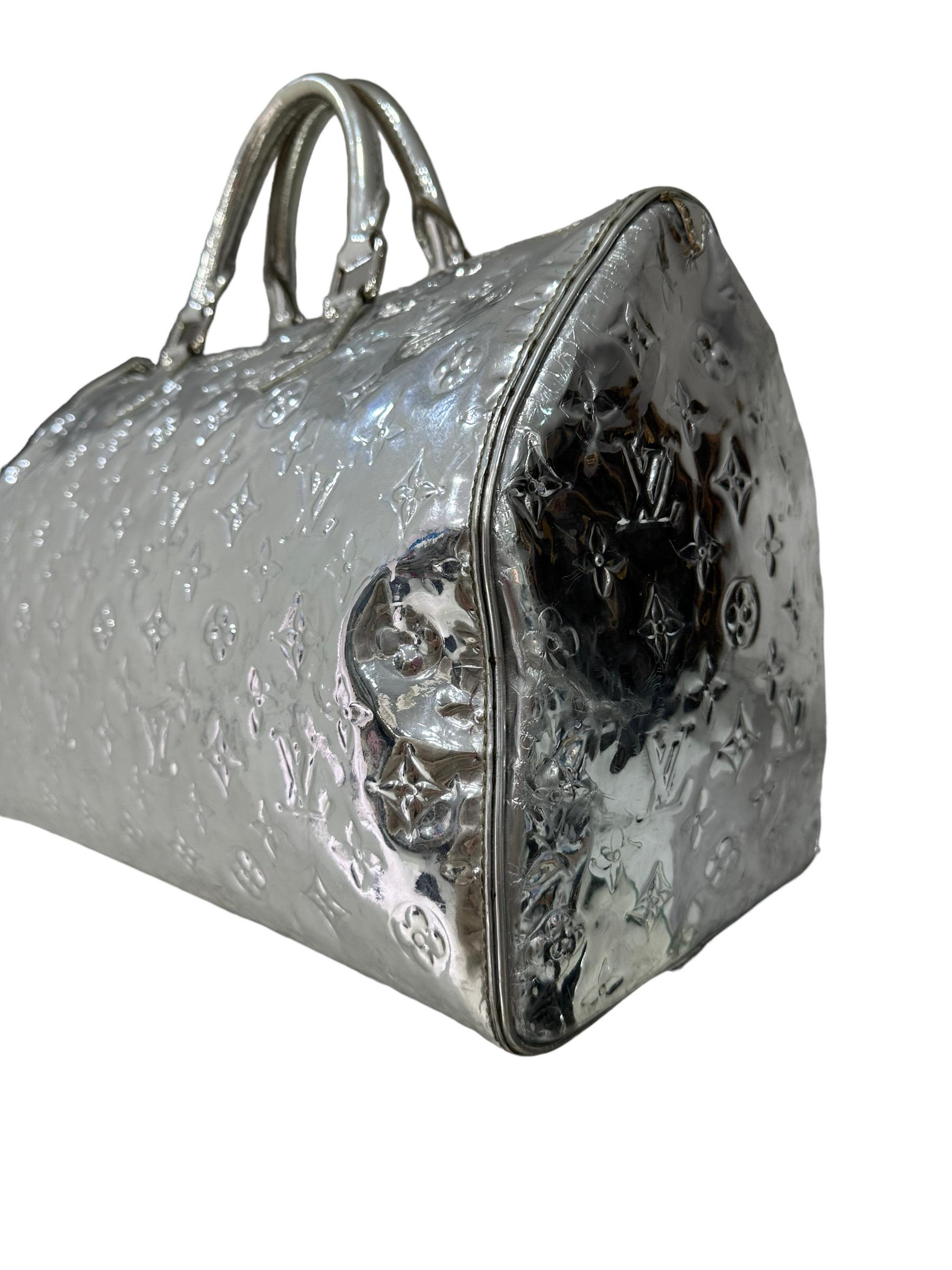 Borsa A Mano Louis Vuitton Speedy Miroir Argento 2008 7