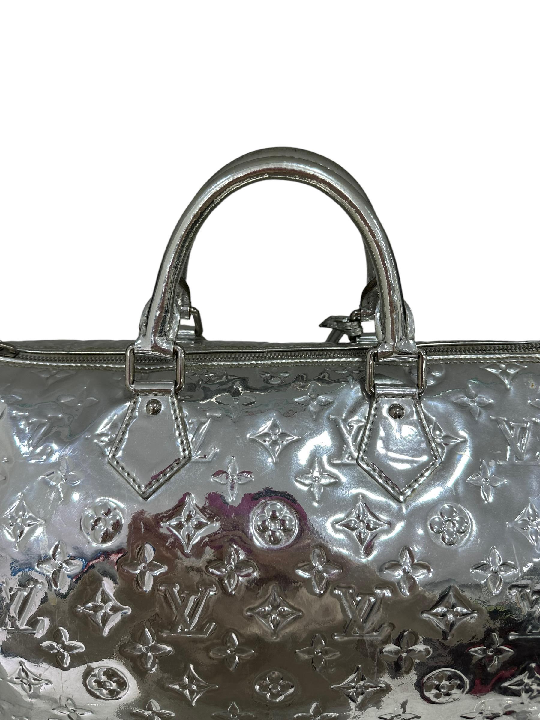 Borsa A Mano Louis Vuitton Speedy Miroir Argento 2008 9