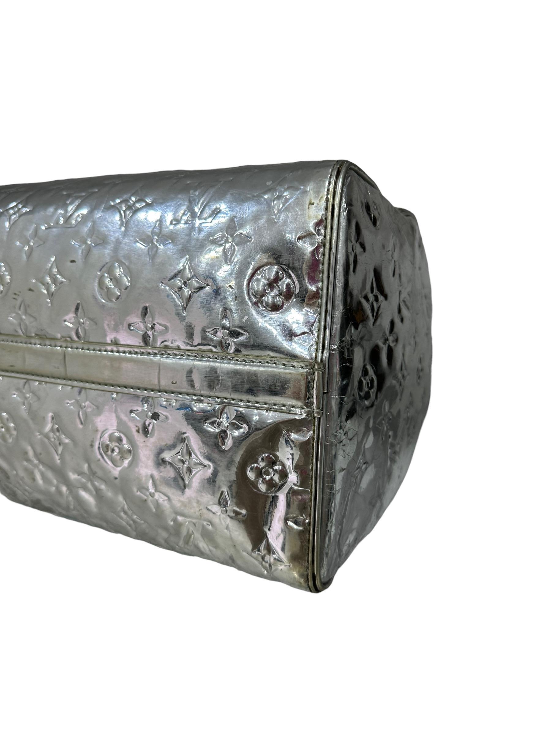 Borsa A Mano Louis Vuitton Speedy Miroir Argento 2008 13
