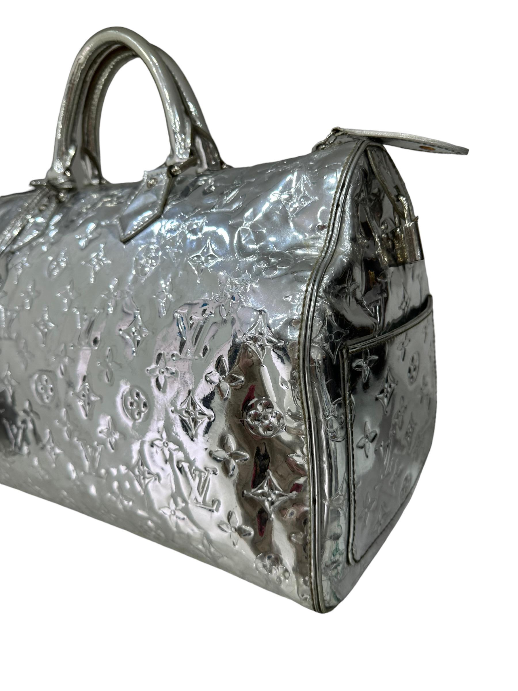 Borsa A Mano Louis Vuitton Speedy Miroir Argento 2008 1