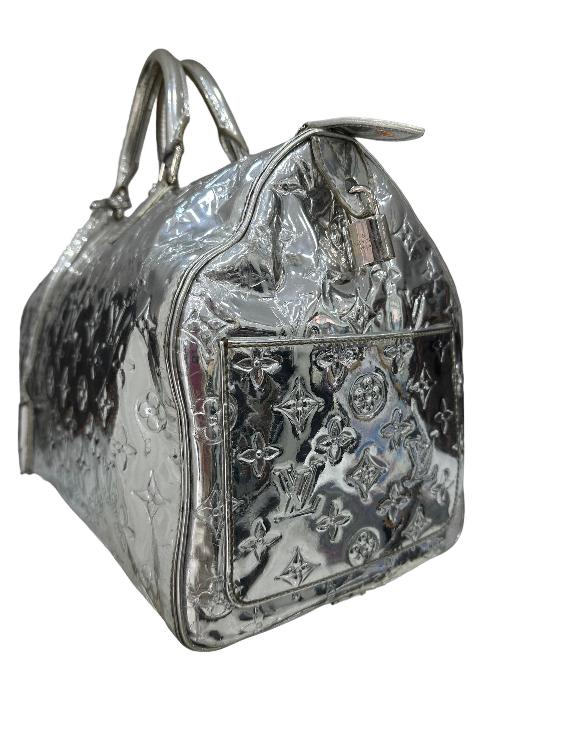 Borsa A Mano Louis Vuitton Speedy Miroir Argento 2008 3