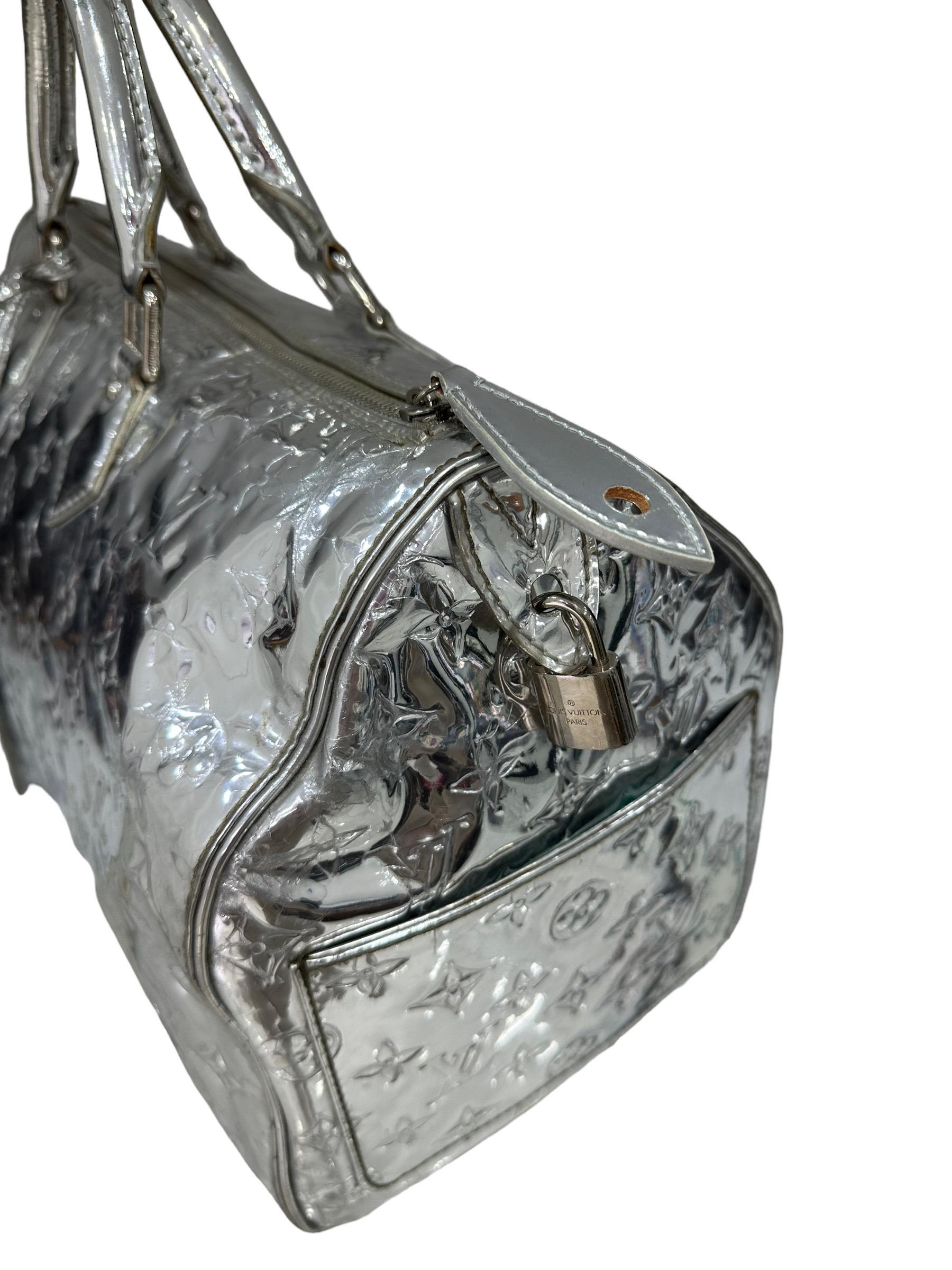 Borsa A Mano Louis Vuitton Speedy Miroir Argento 2008 4