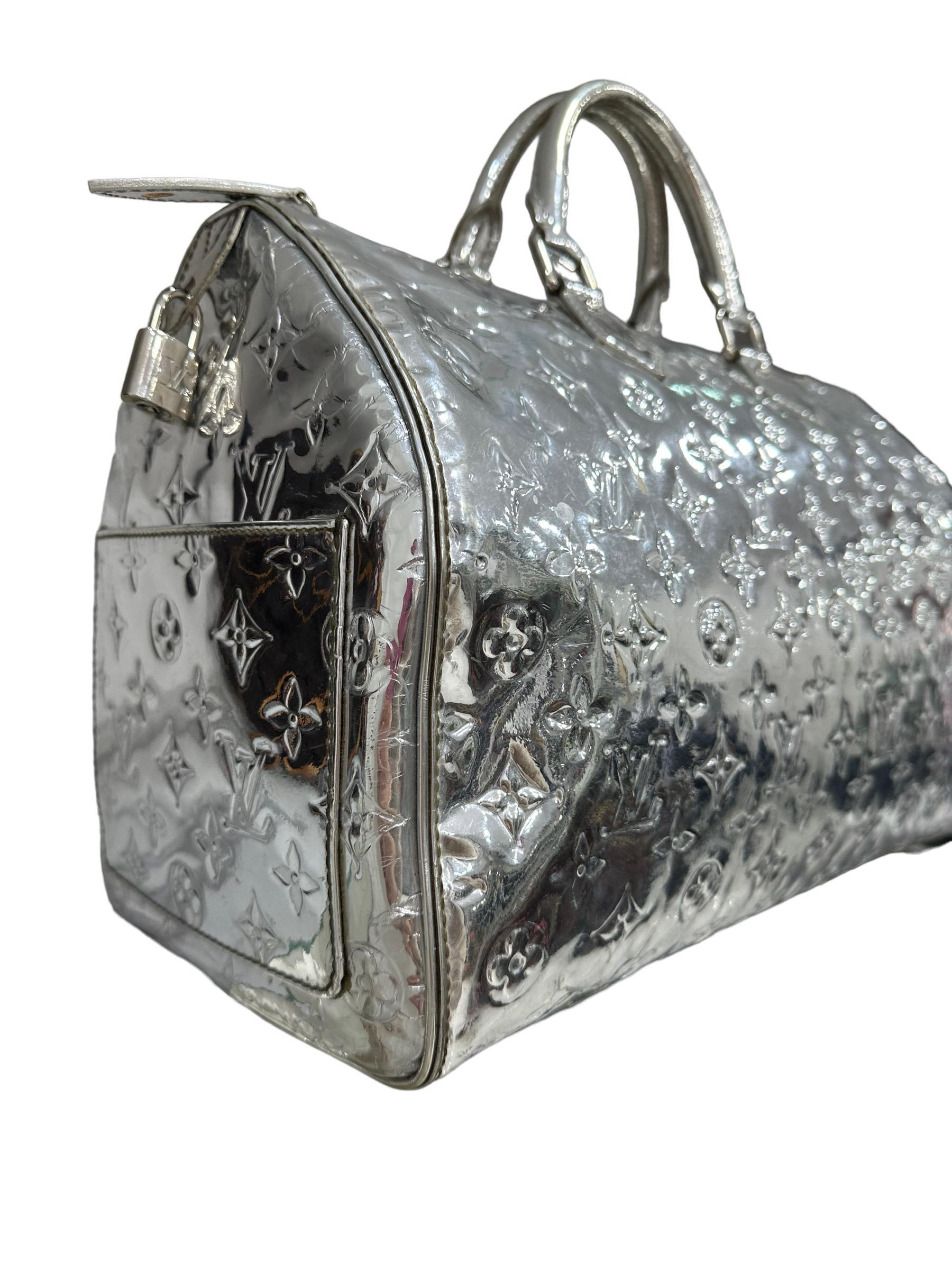 Borsa A Mano Louis Vuitton Speedy Miroir Argento 2008 5