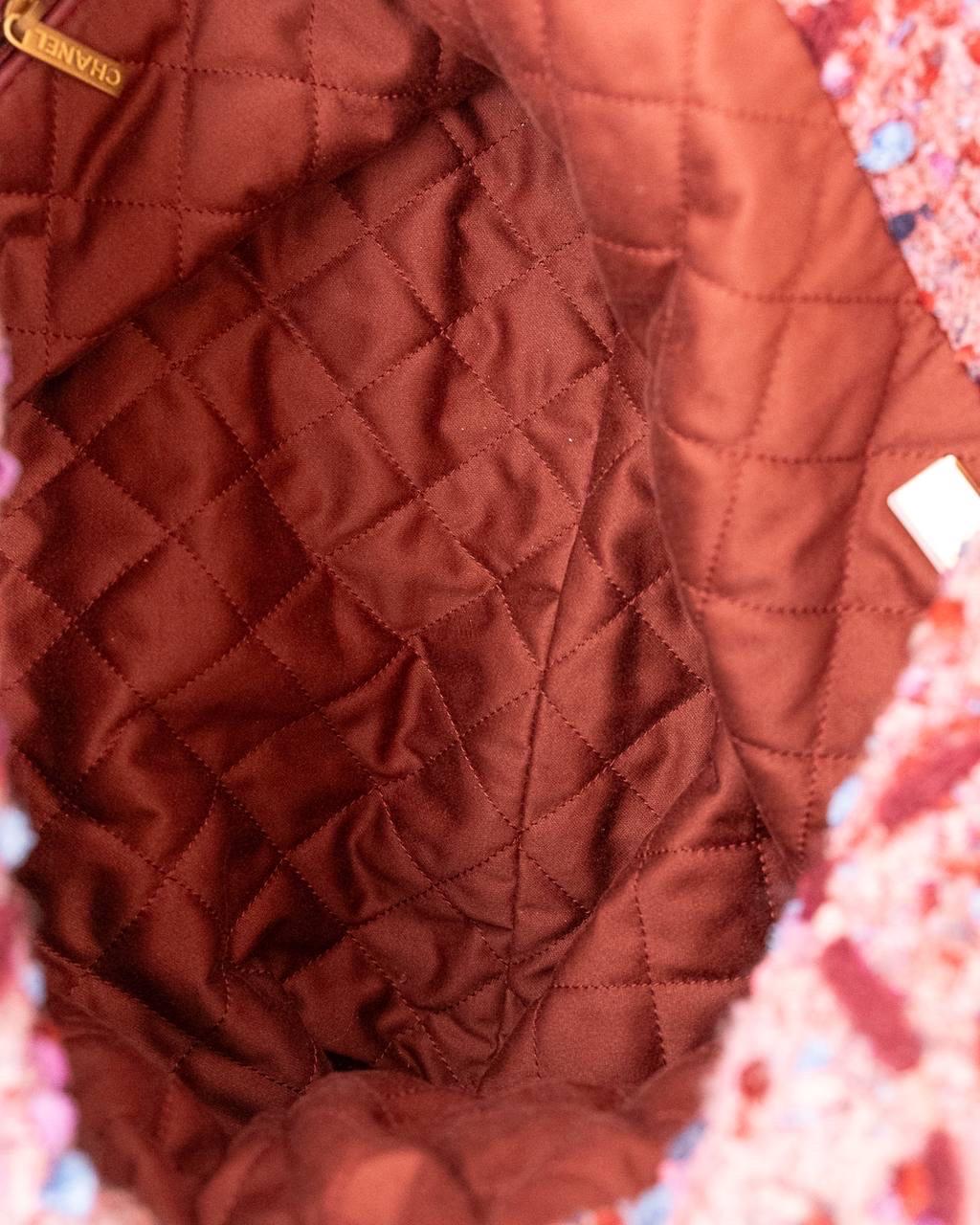 Borsa a Spalla Chanel 22 Bag Medium Tweed Rosa 11