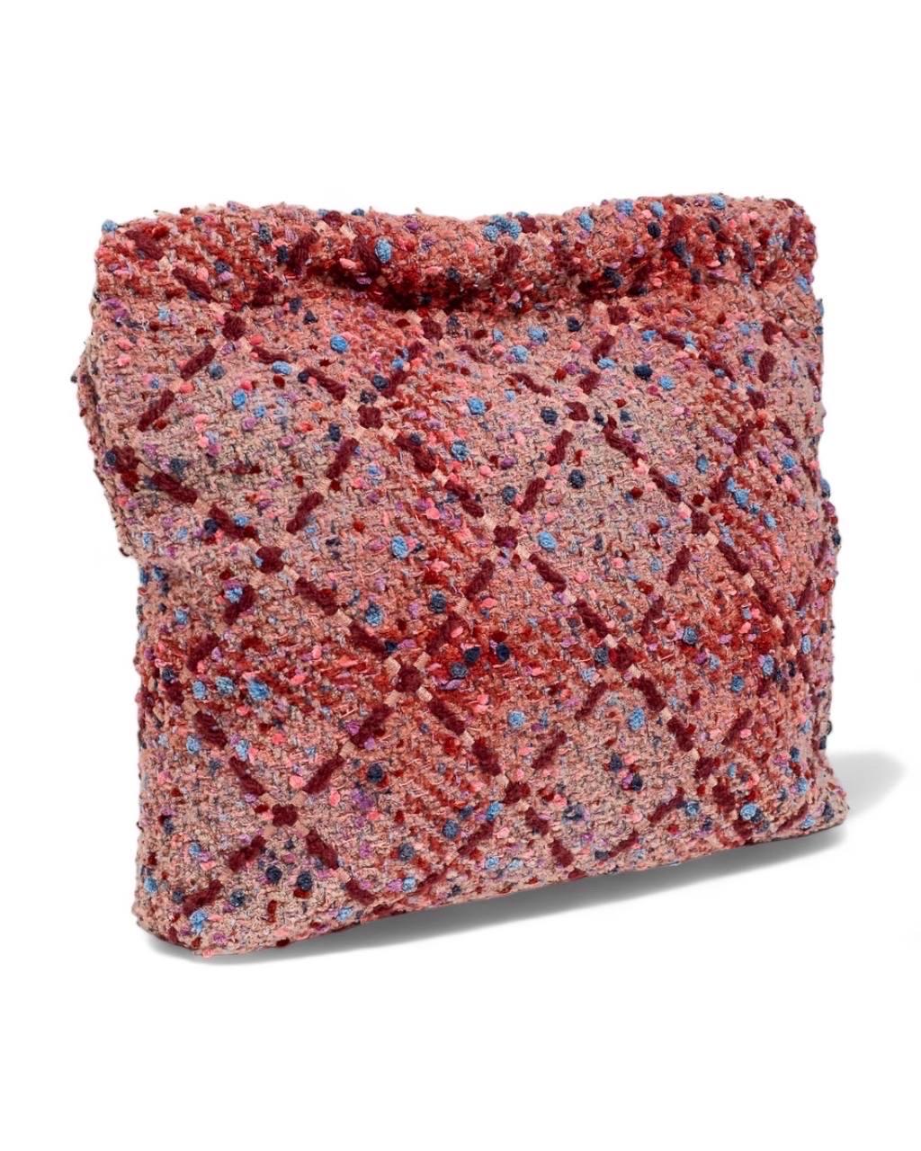 Borsa a Spalla Chanel 22 Bag Medium Tweed Rosa 3