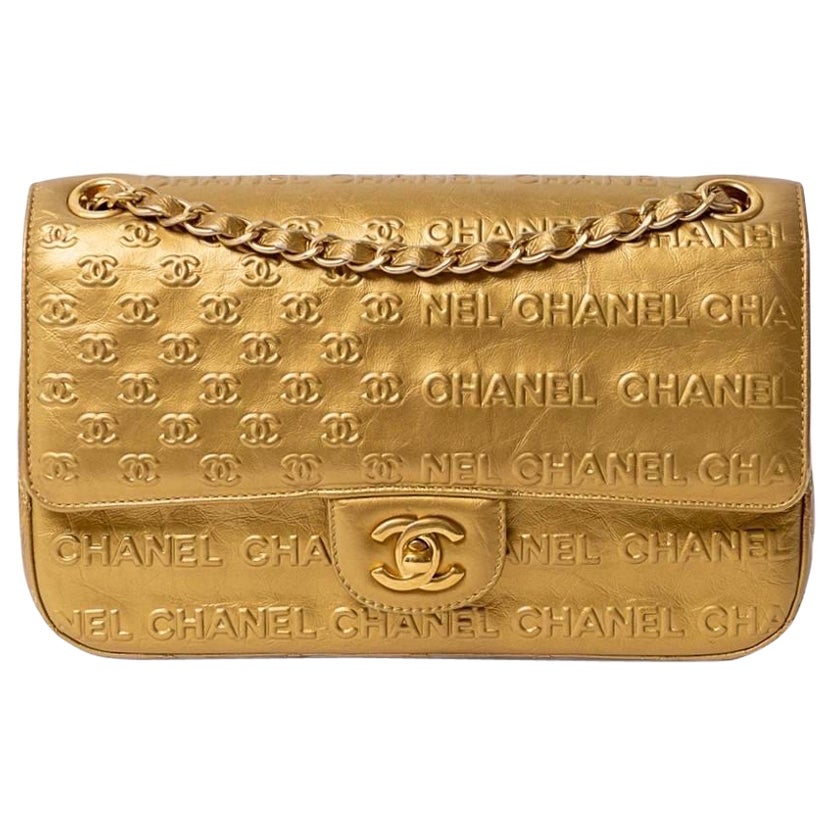 Borsa a spalla Chanel 2.55 Signature CC Paris-Dallas Oro