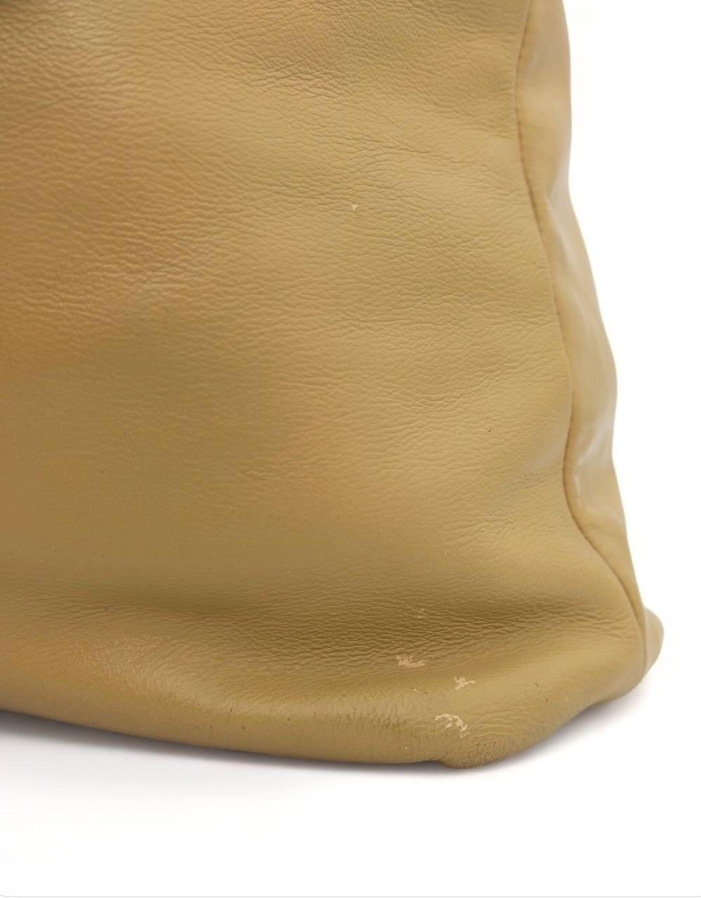 Borsa a spalla Chanel Big Shopper Ocra en vente 3