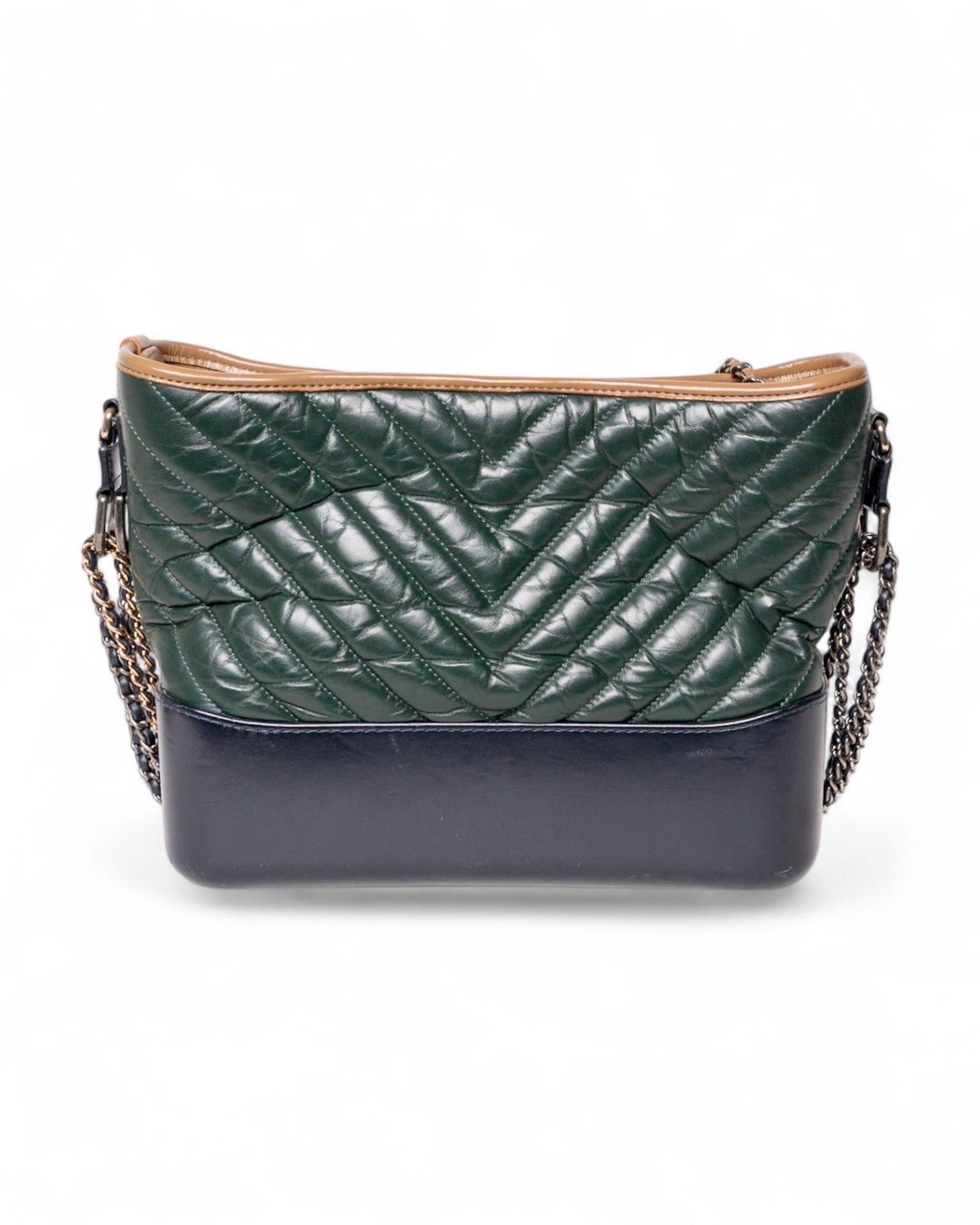 Borsa a spalla Chanel Gabrielle Medium Tricolor Verde For Sale 2